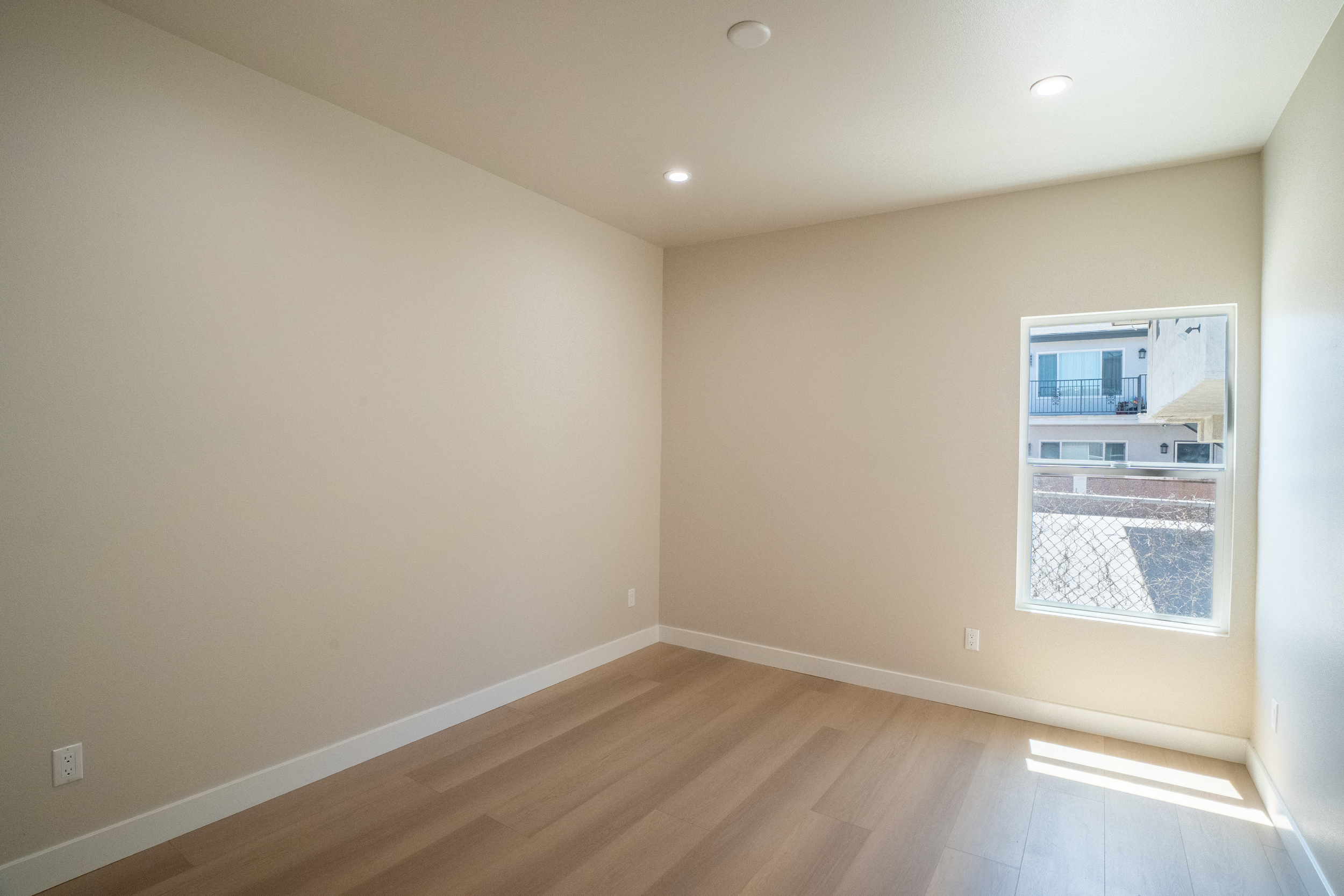 Room one of two in the ADU model, both units have two rooms and a similar layout. 