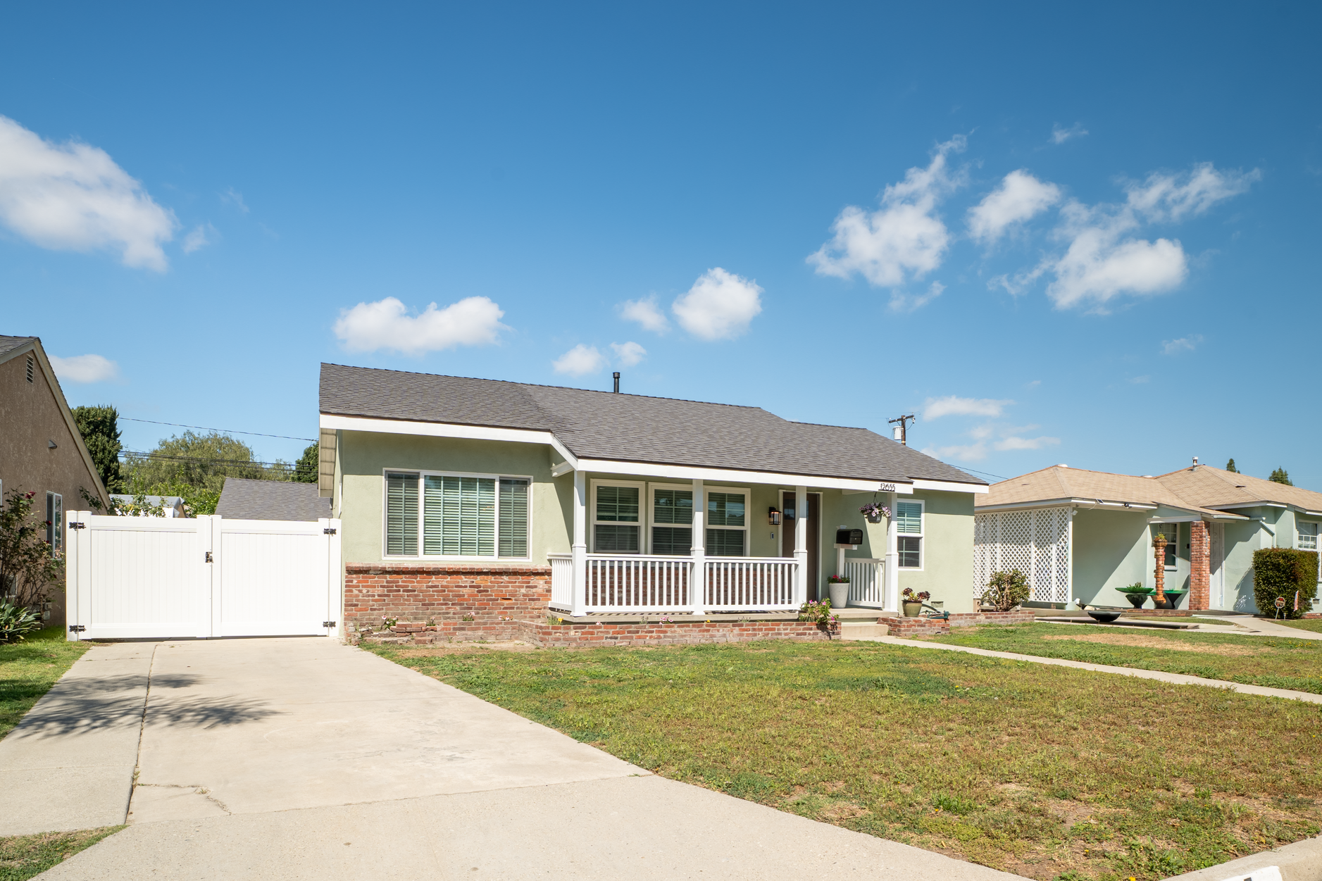 Exterior remodel of the house with a new layout. 