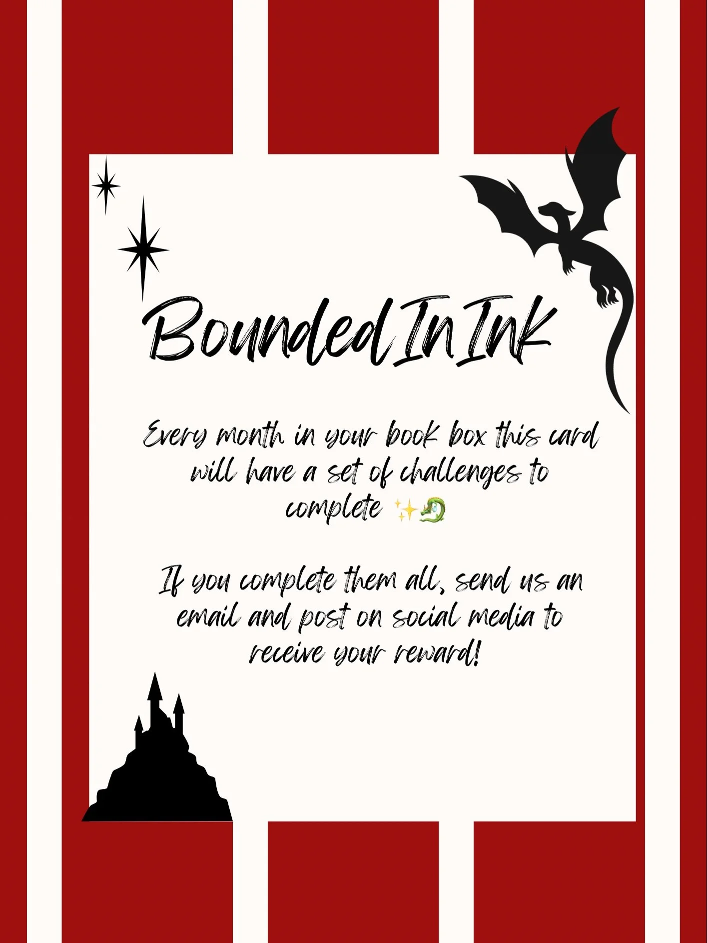 New Fun Introduced ✨🎯
Now included in your book boxes are our super fun bingo cards! You will get a chance to win a bonus item in your next months subscription box, just complete your bingo check list and post to your socials tagging us! 

We are gr