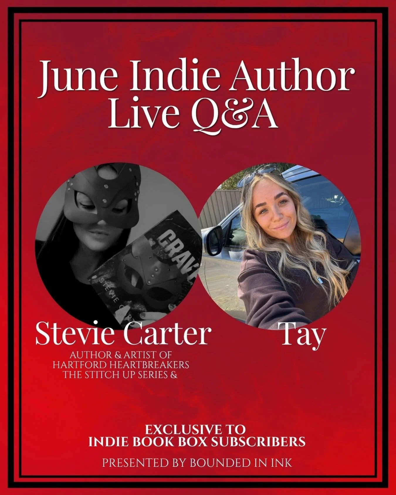 Exciting News for the Bounded In Ink Subscribers 👀

As part of our rebrand we will be bringing you along a live Q&amp;A session with our featured Indie Author. This is your chance to get to ask those burning questions and gush about how much you lov