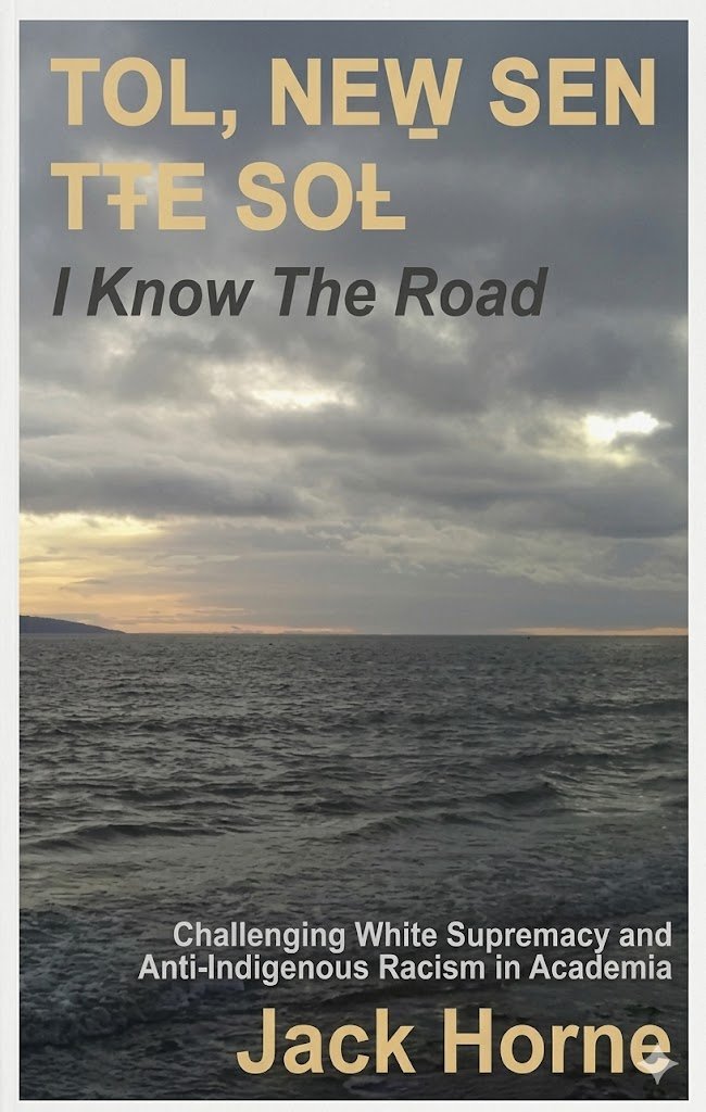 Book cover titled 'Told, New Sense of the Soil: I Know The Road' by Jack Horne, with a background image of a cloudy sky over a body of water.