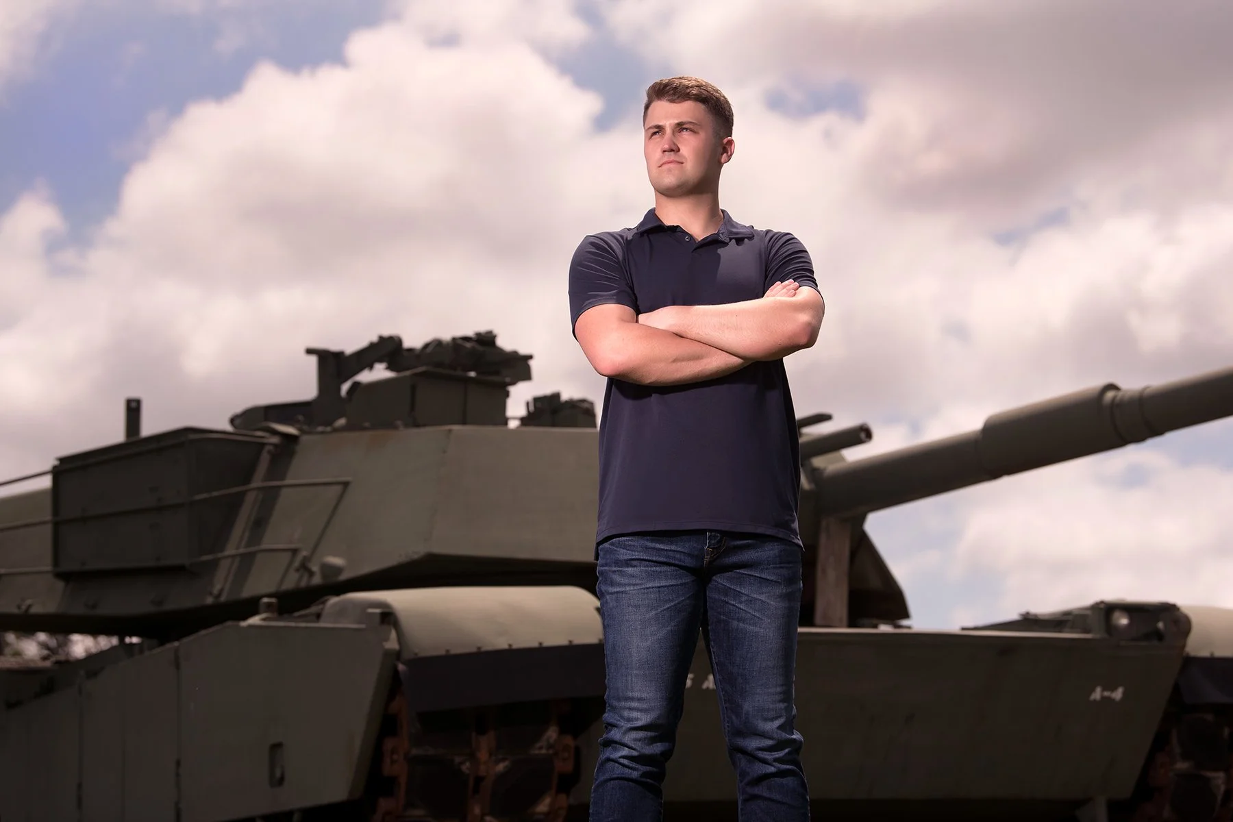 Sgt. Kyler Sweely, who served as a tank gunner in the United States Army