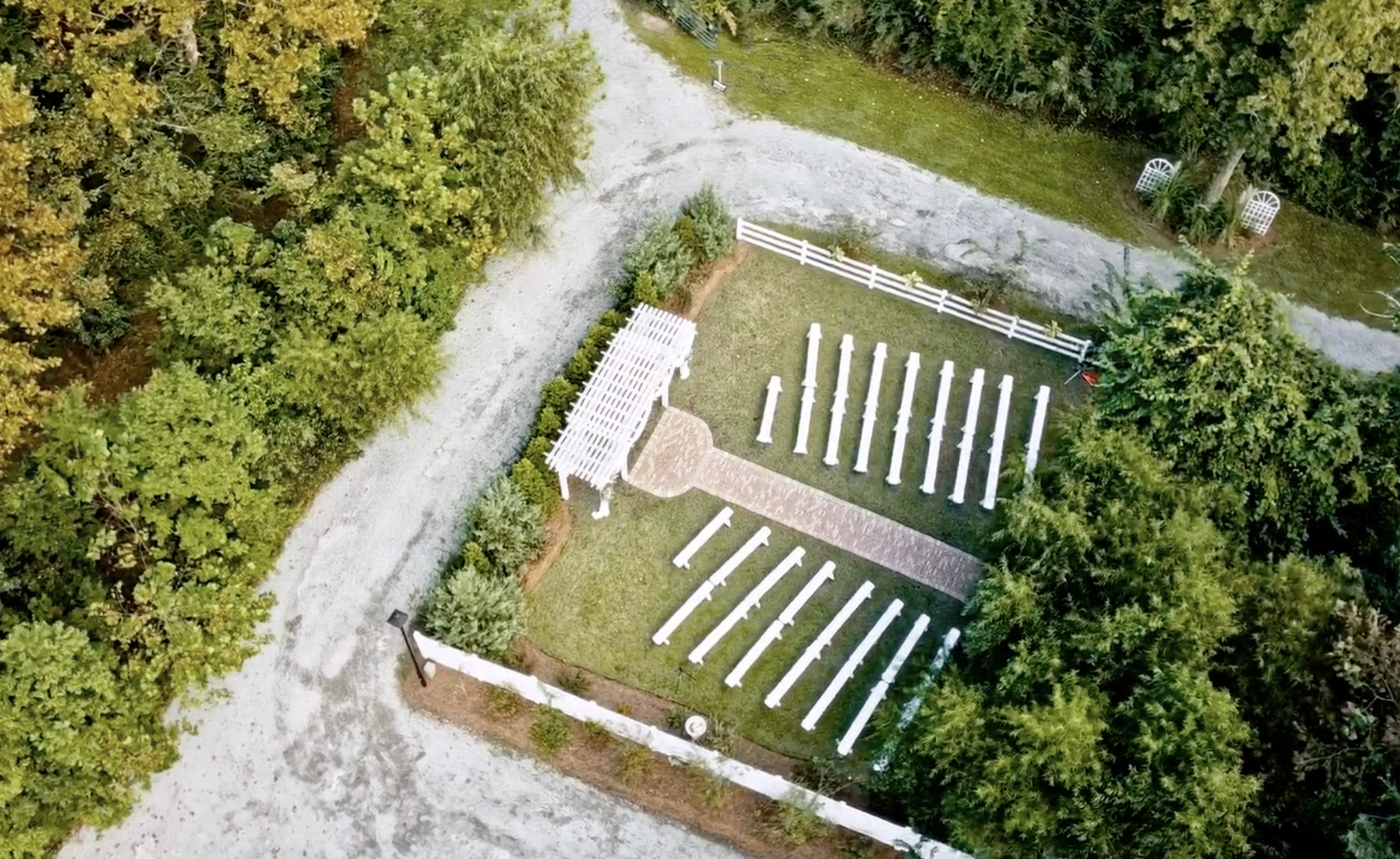 overview image of the ceremony space at 108 w. main in moncks corner