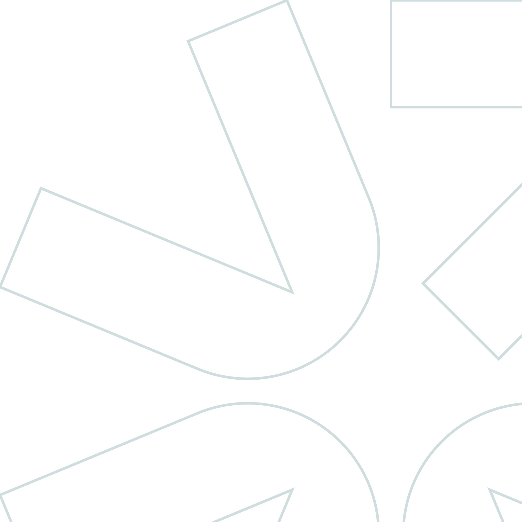 Bunbury Physio - Logo with various intersecting geometric shapes on a black background, illuminated with white and light gray lines