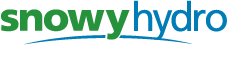 Logo with the words 'snowy' in green and 'hydro' in blue.