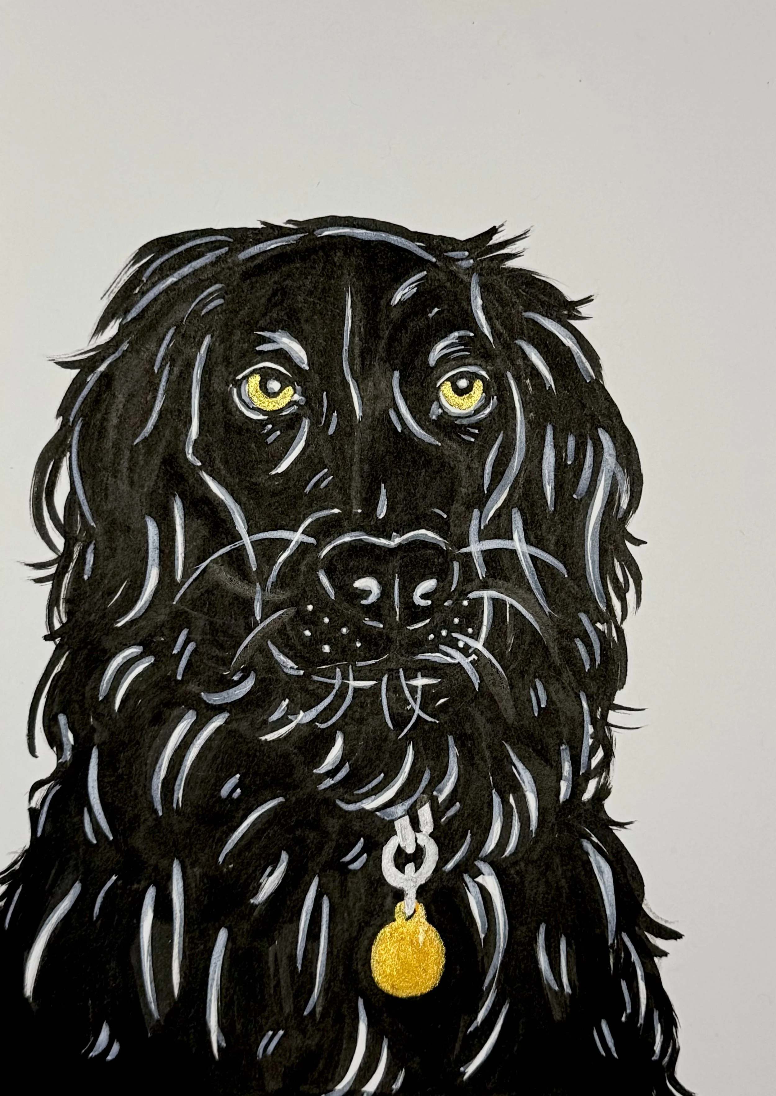 Golden Azula, 2026.
Ink on paper
5 x 7 inches