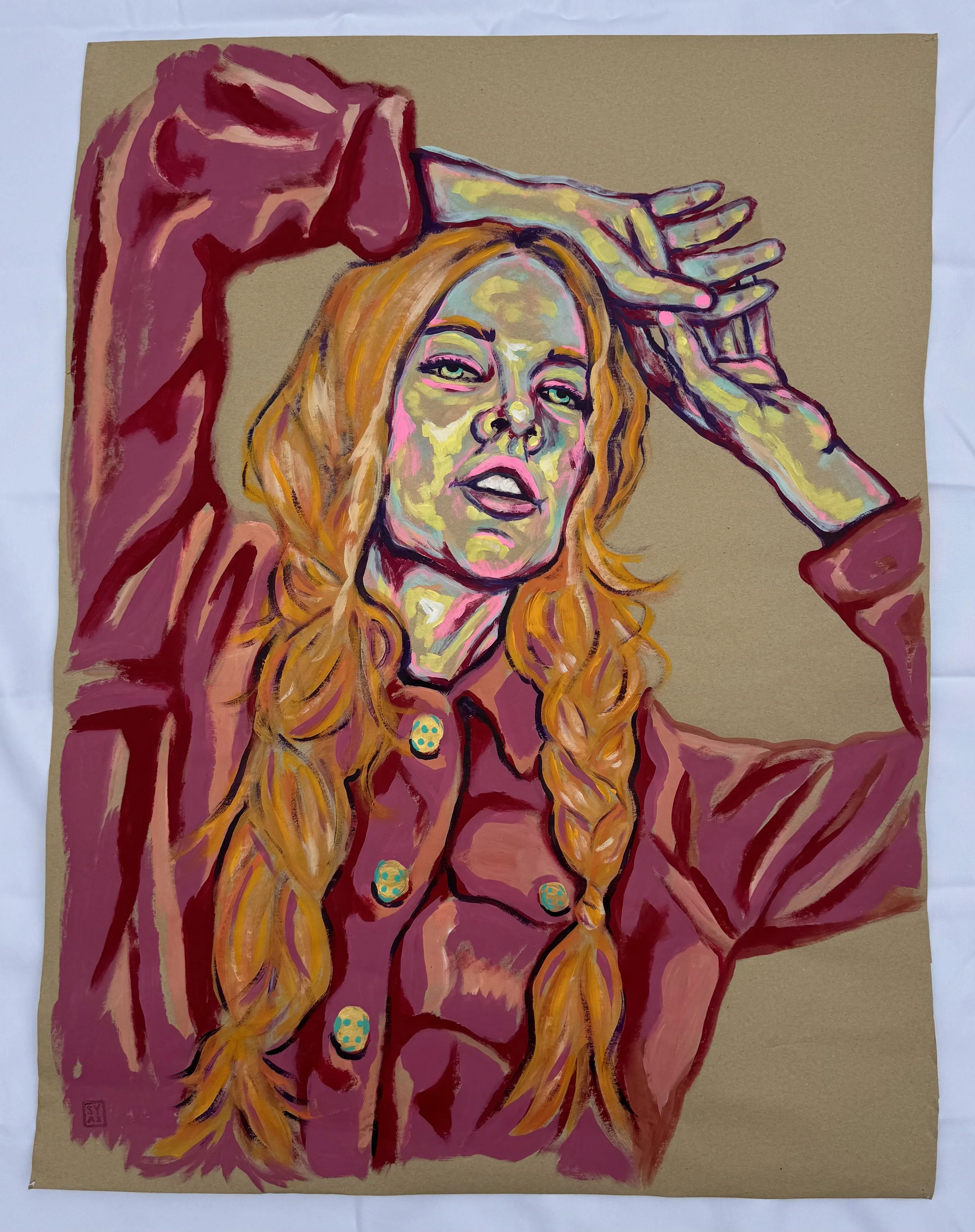 Marla, 2020
Acrylic on toned paper
27 x 35 inches