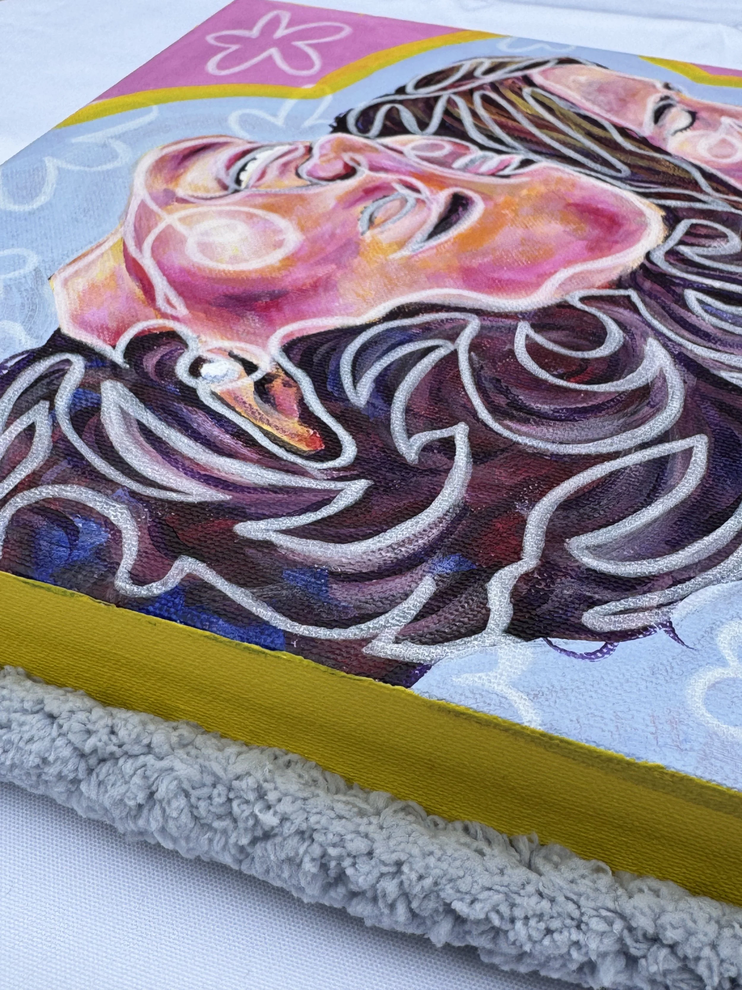 A + M detail, 2020
Acrylic and yarn on canvas
10 x 10 inches