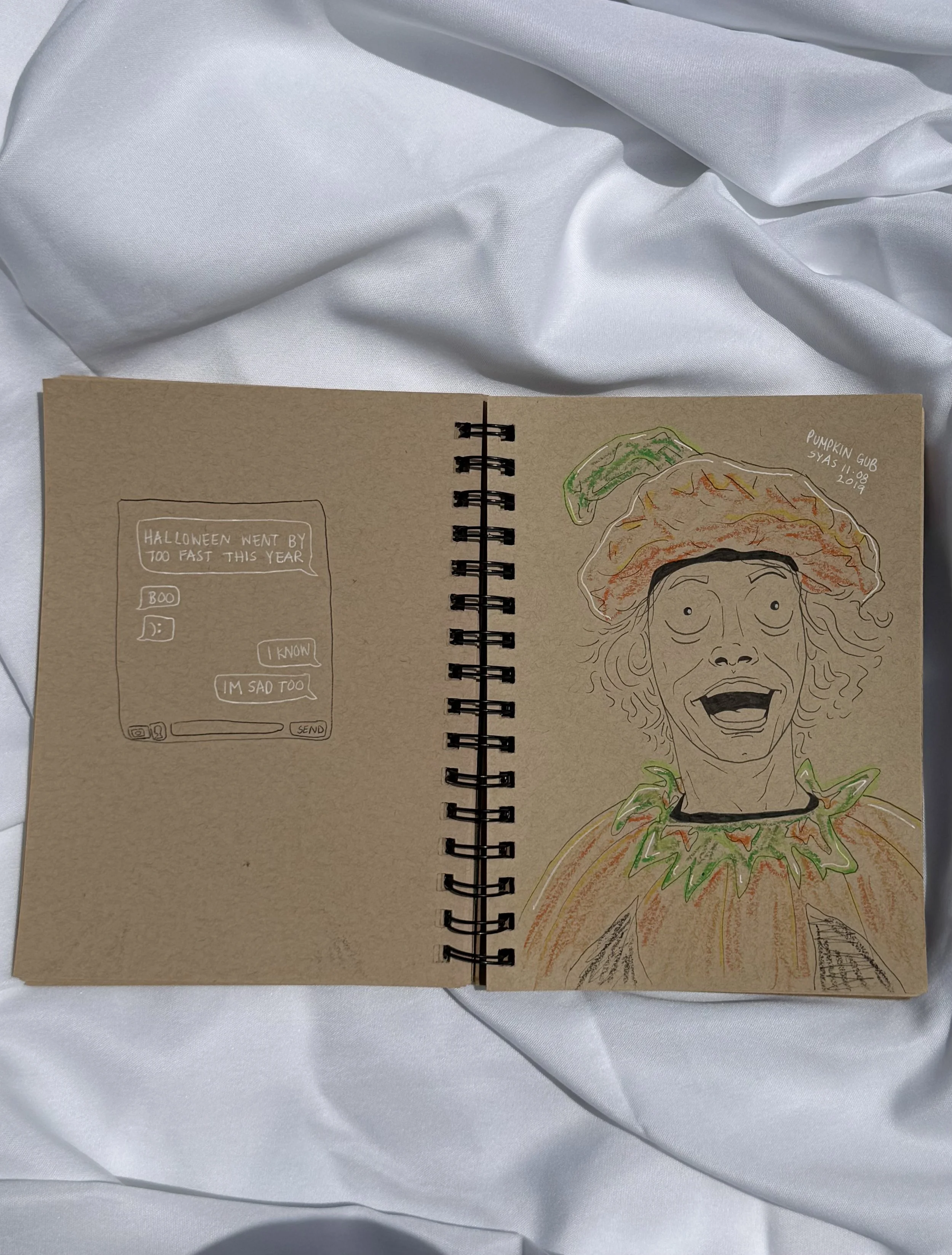 2019 
Pen & oil pastel
