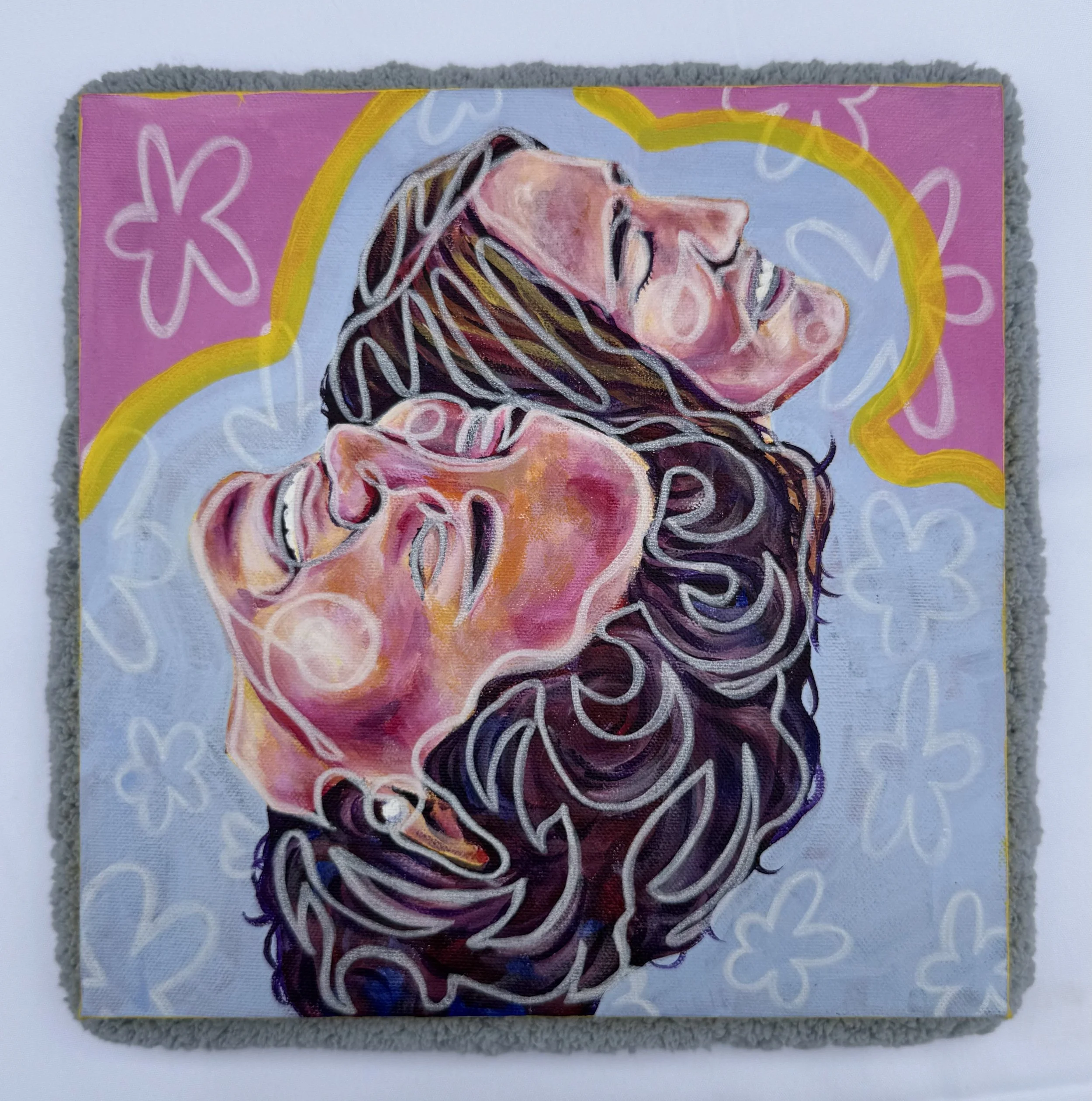 A + M, 2020
Acrylic and yarn on canvas
10 x 10 inches