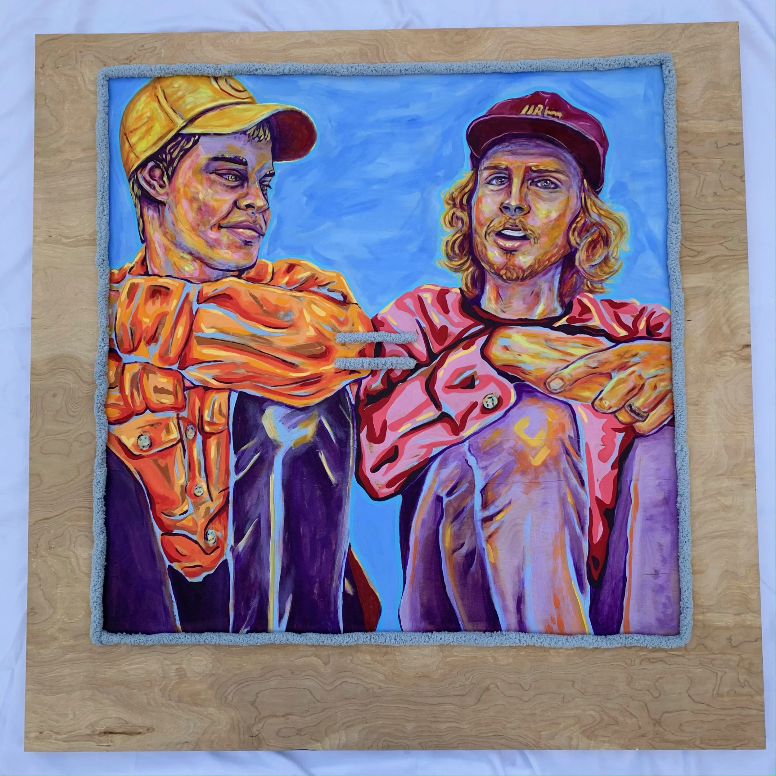 Brandon & Christian, 2020
Acrylic and yarn on wood
48 x 48 inches