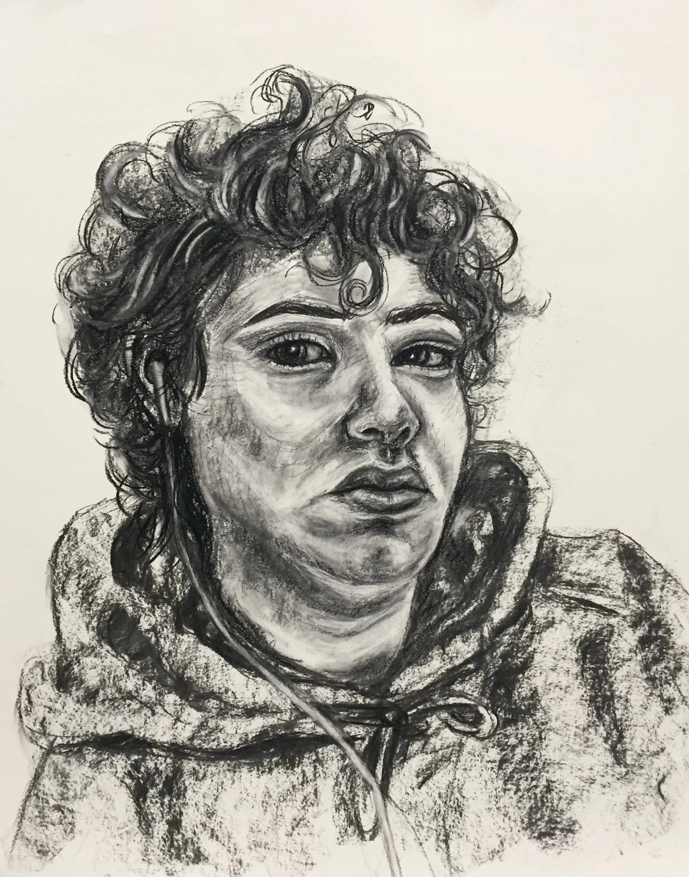 Charcoal Self Portrait, 2018
Charcoal on paper
18 x 24 inches