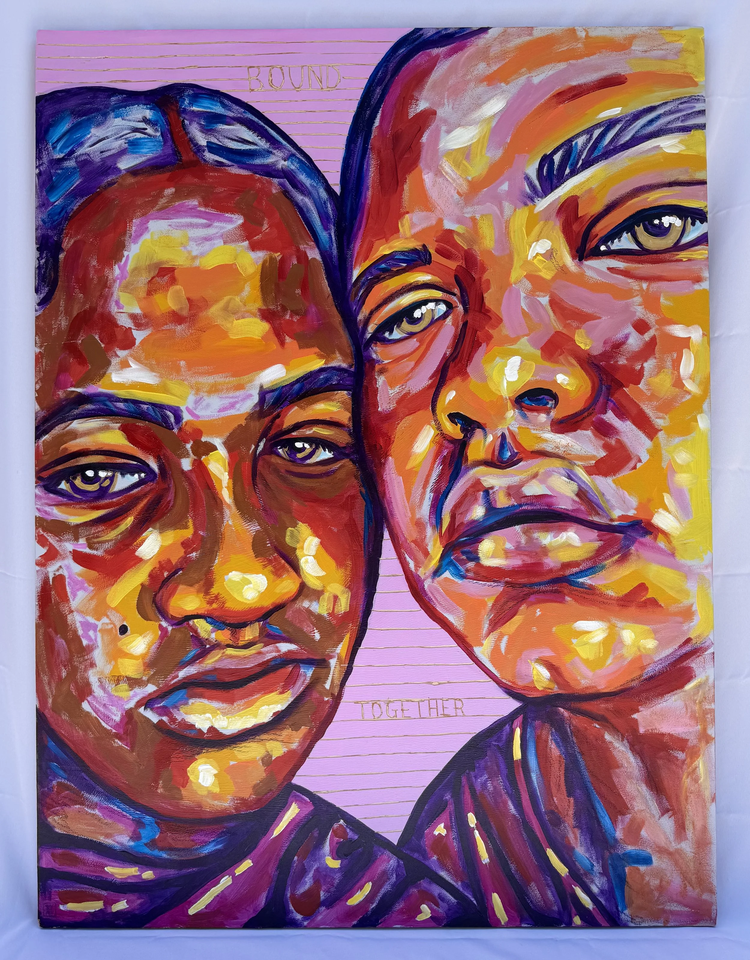 Sisters - Bound Together, 2019
Acrylic and pastel on wood
36 x 48 inches