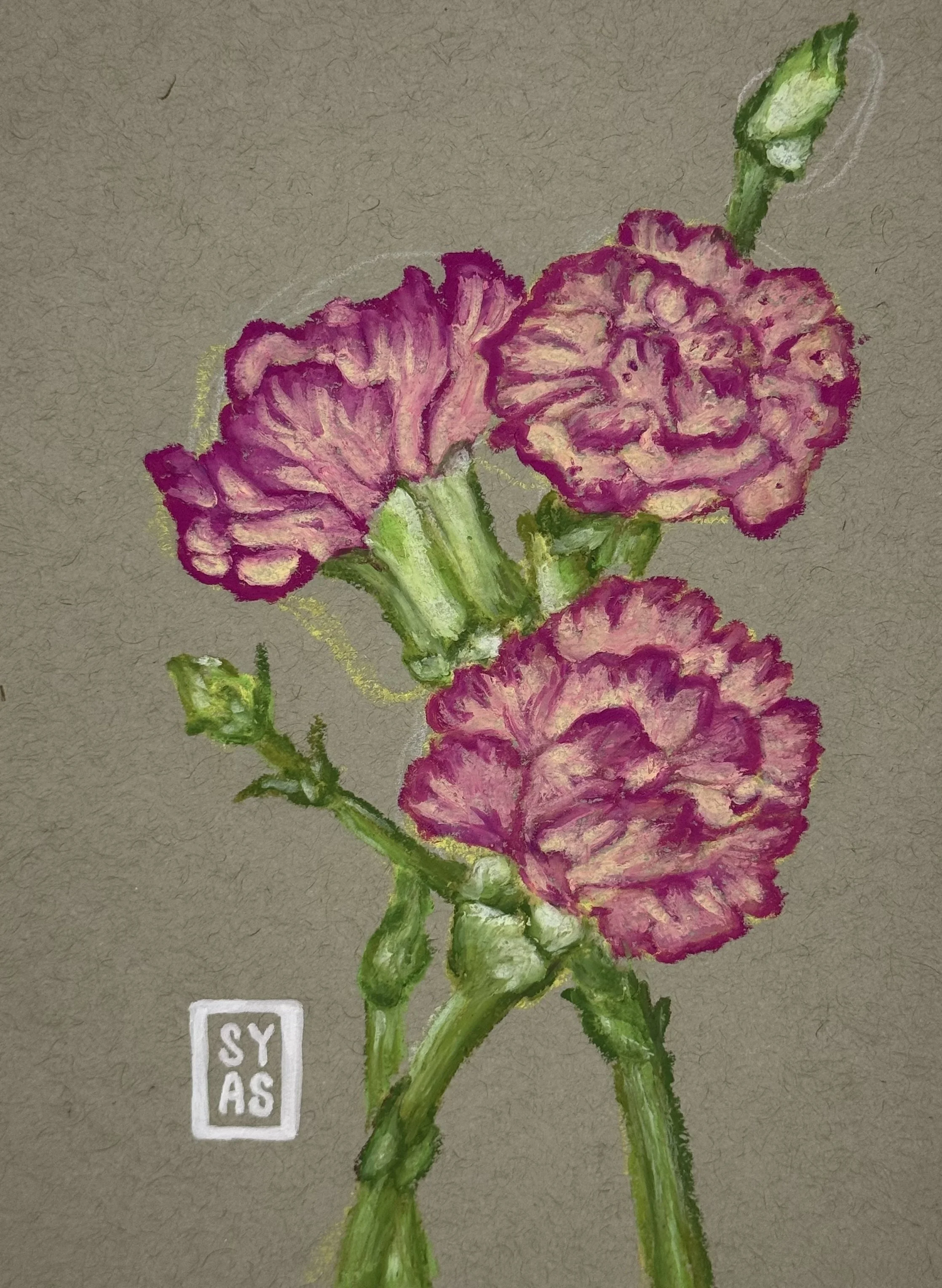 Mother's Day Flowers, 2025
Oil pastel on paper
4 x 6 inches