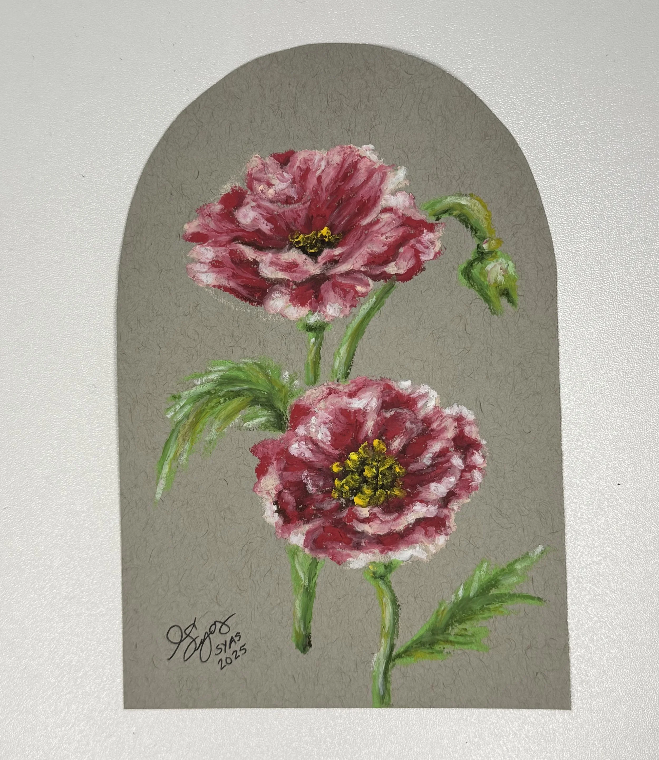 Flowers For My Mom, 2025
Oil pastel on paper
4 x 6 inches