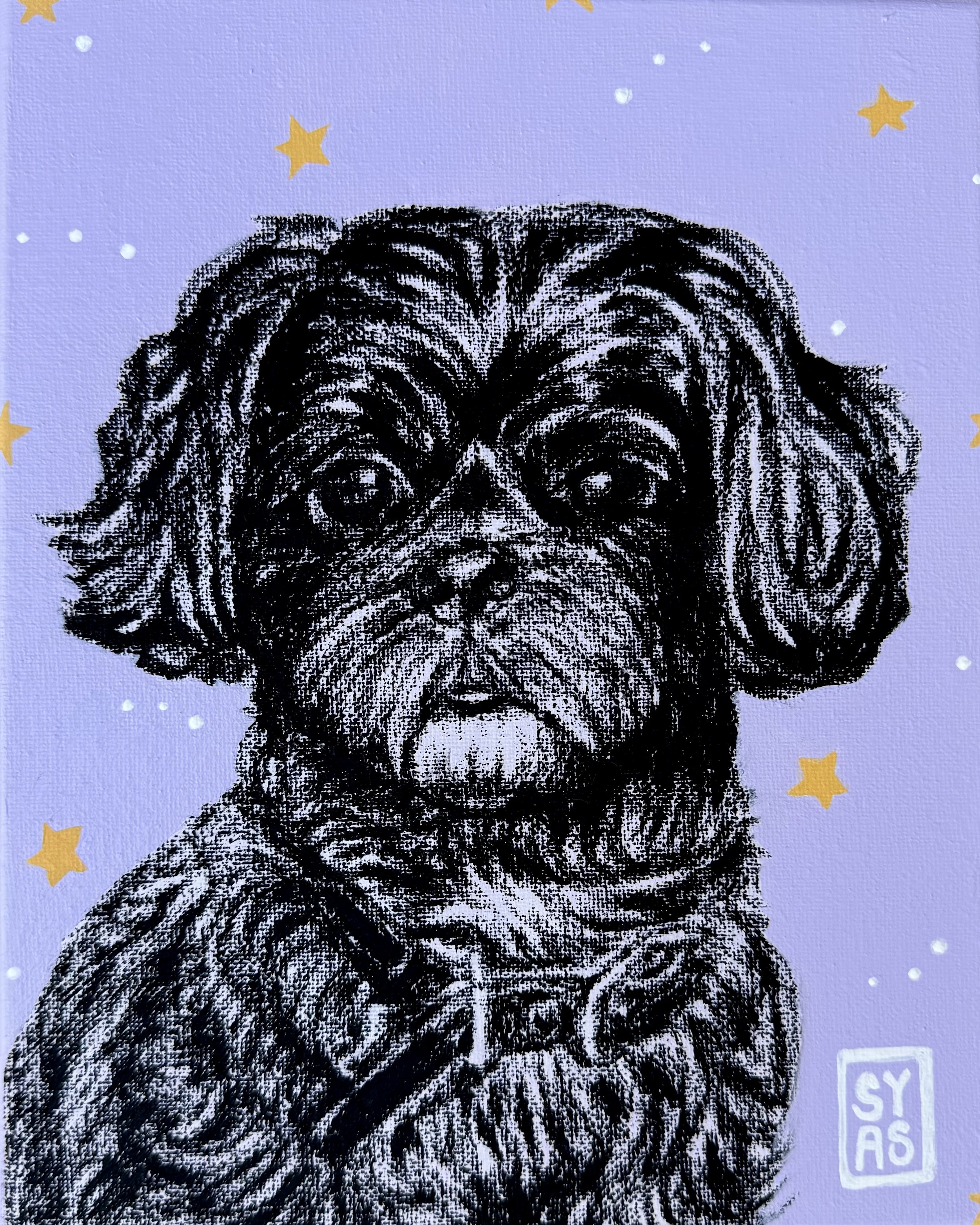 Rico, 2025
Acrylic and oil pastel on canvas
8 x 10 inches