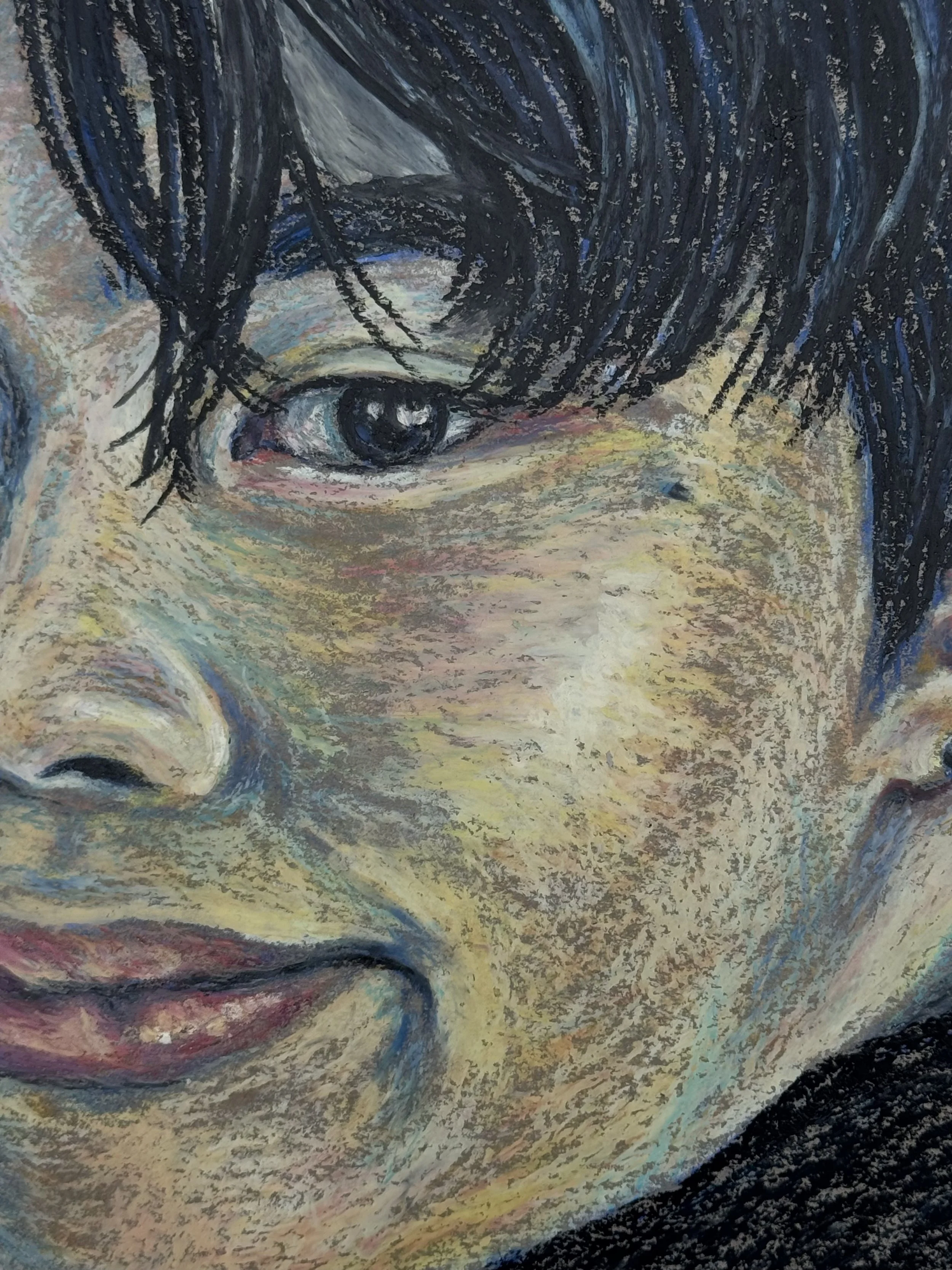 G and G detail, 2025-2026
Acrylic and oil pastel on toned paper
18 x 24 inches