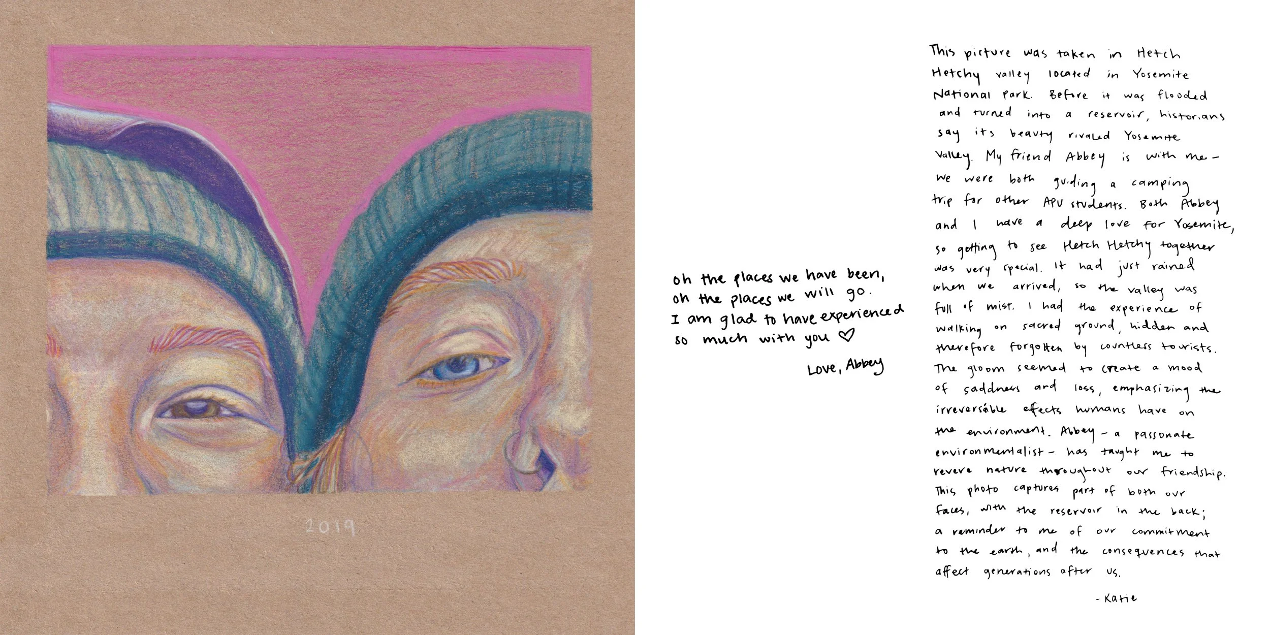 Abbey & Katie, 2020.
Color pencil on paper
8 x 8 inches
