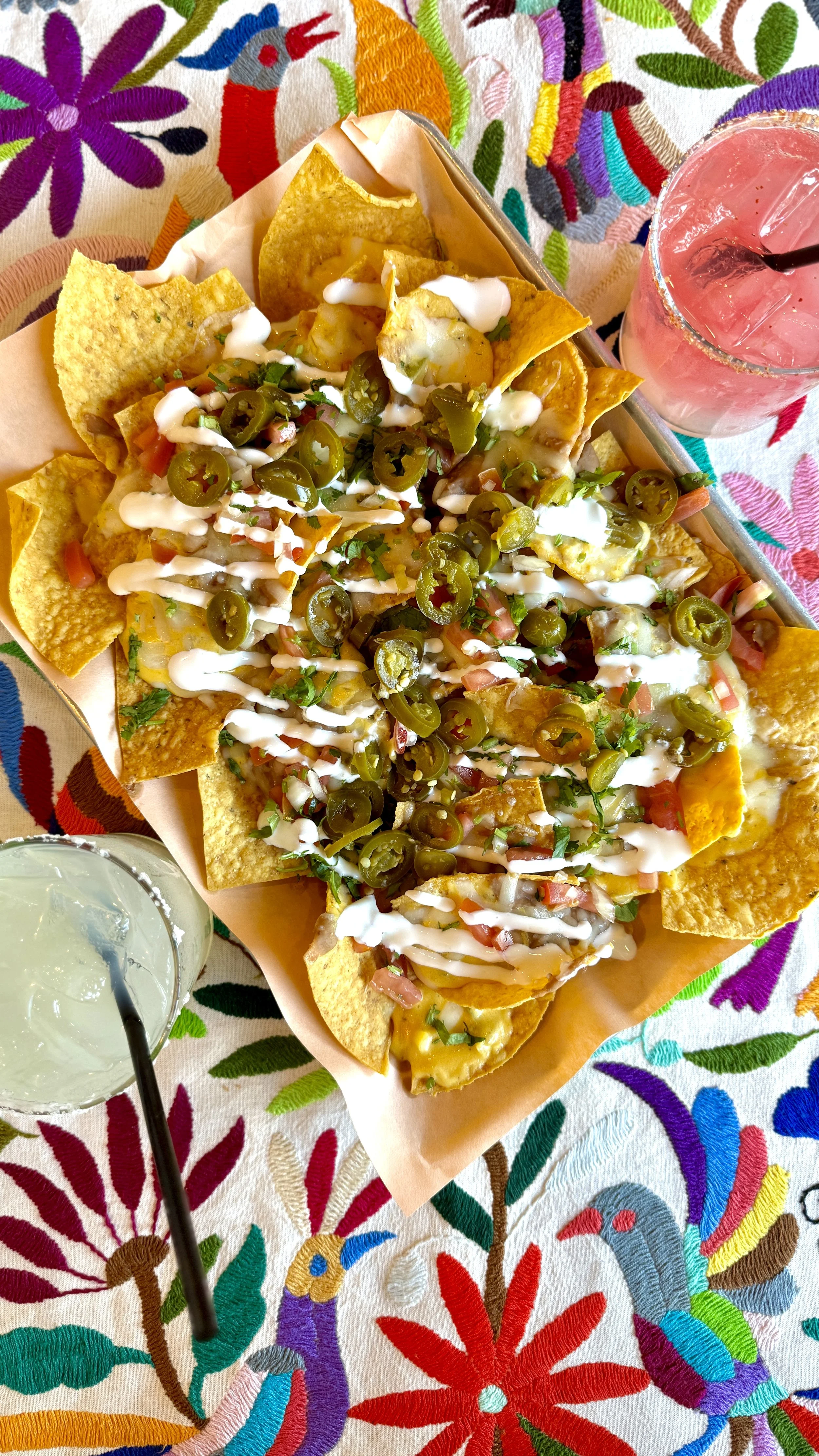 nachos and cocktails