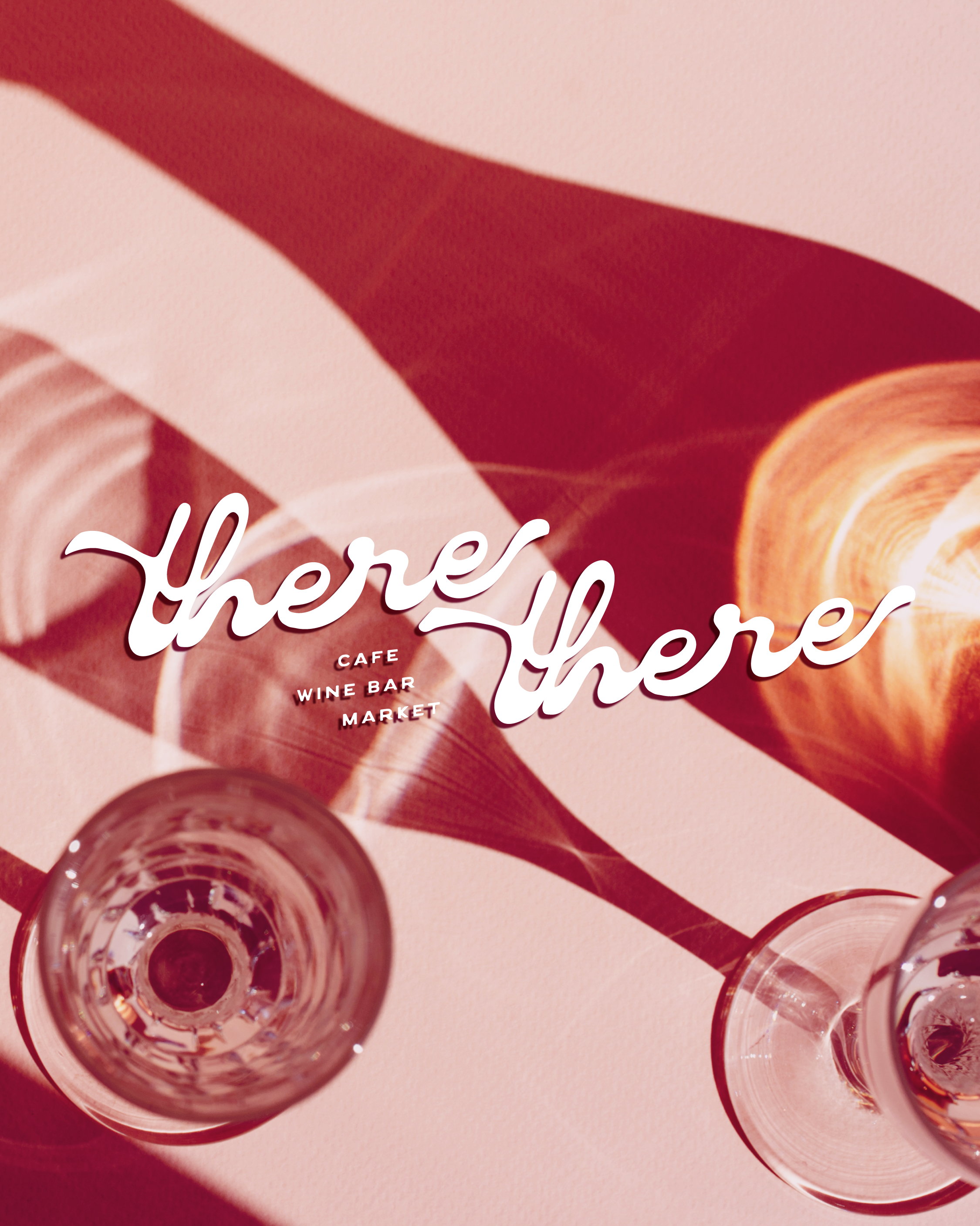 A cover image of a wine bar's logo overlaid onto the shadows of wine glasses.