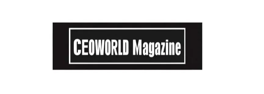 Logo of CEOWORLD Magazine in black and white with bold text.