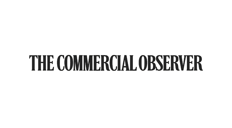 Black text on white background that reads 'The Commercial Observer' in bold font.