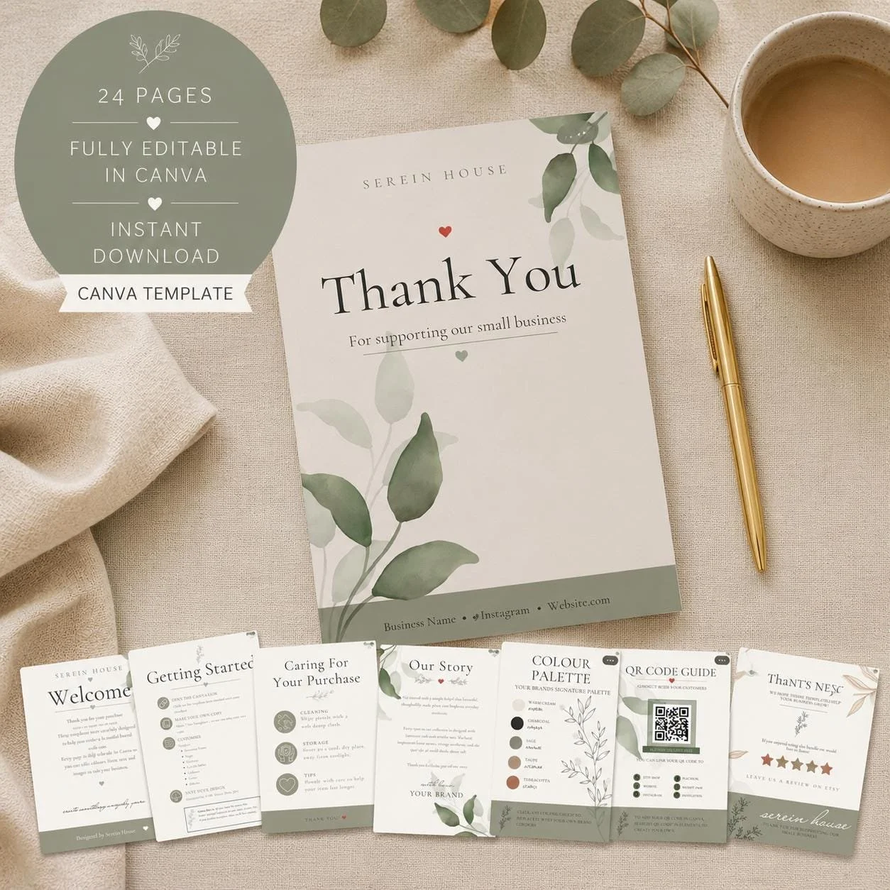 Branding Kit Brand Identity Kit Business Branding Logo Kit Style Guide Marketing Kit Small Business Editable Canva Template Instant Download