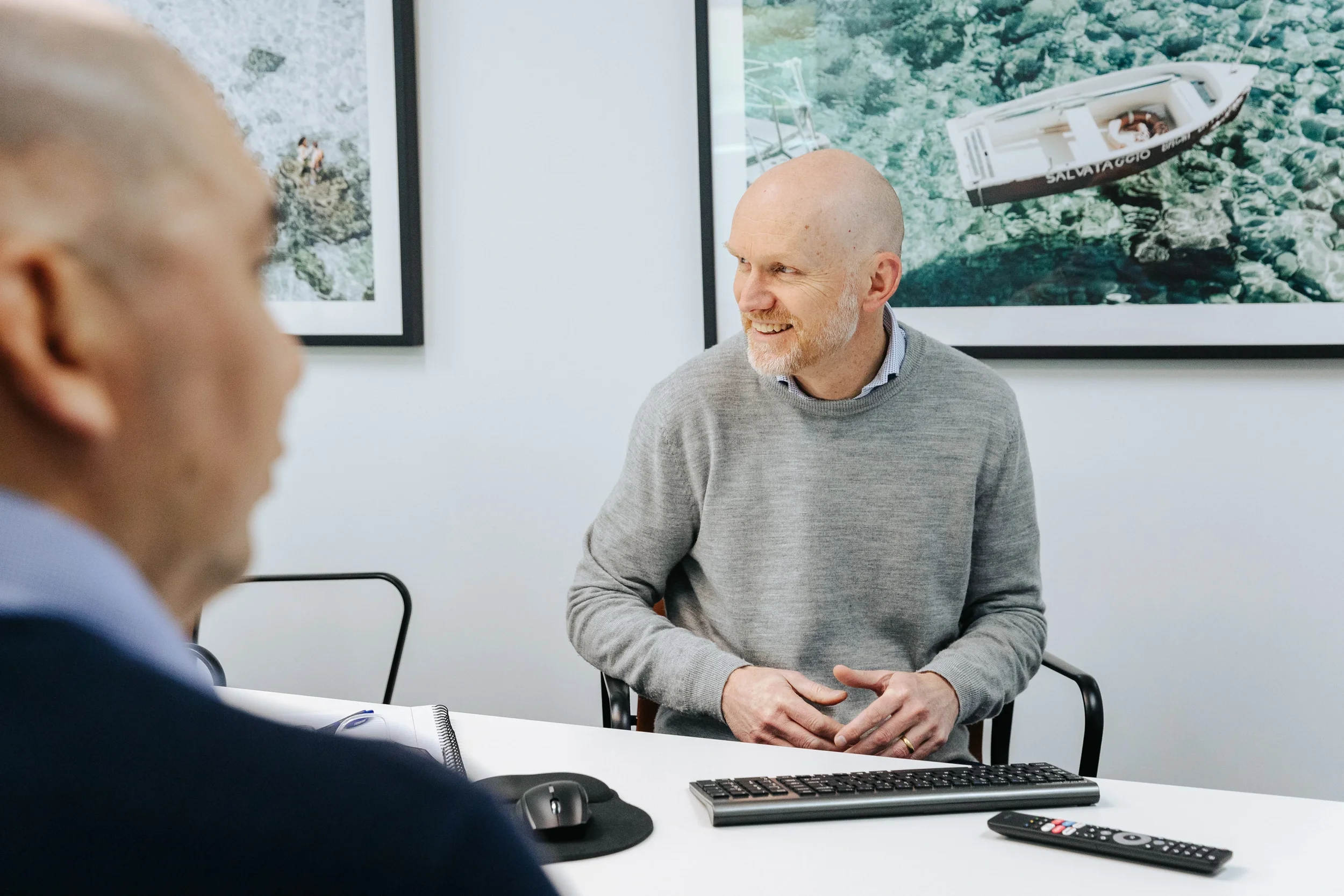 Paul Benson in a financial planning meeting