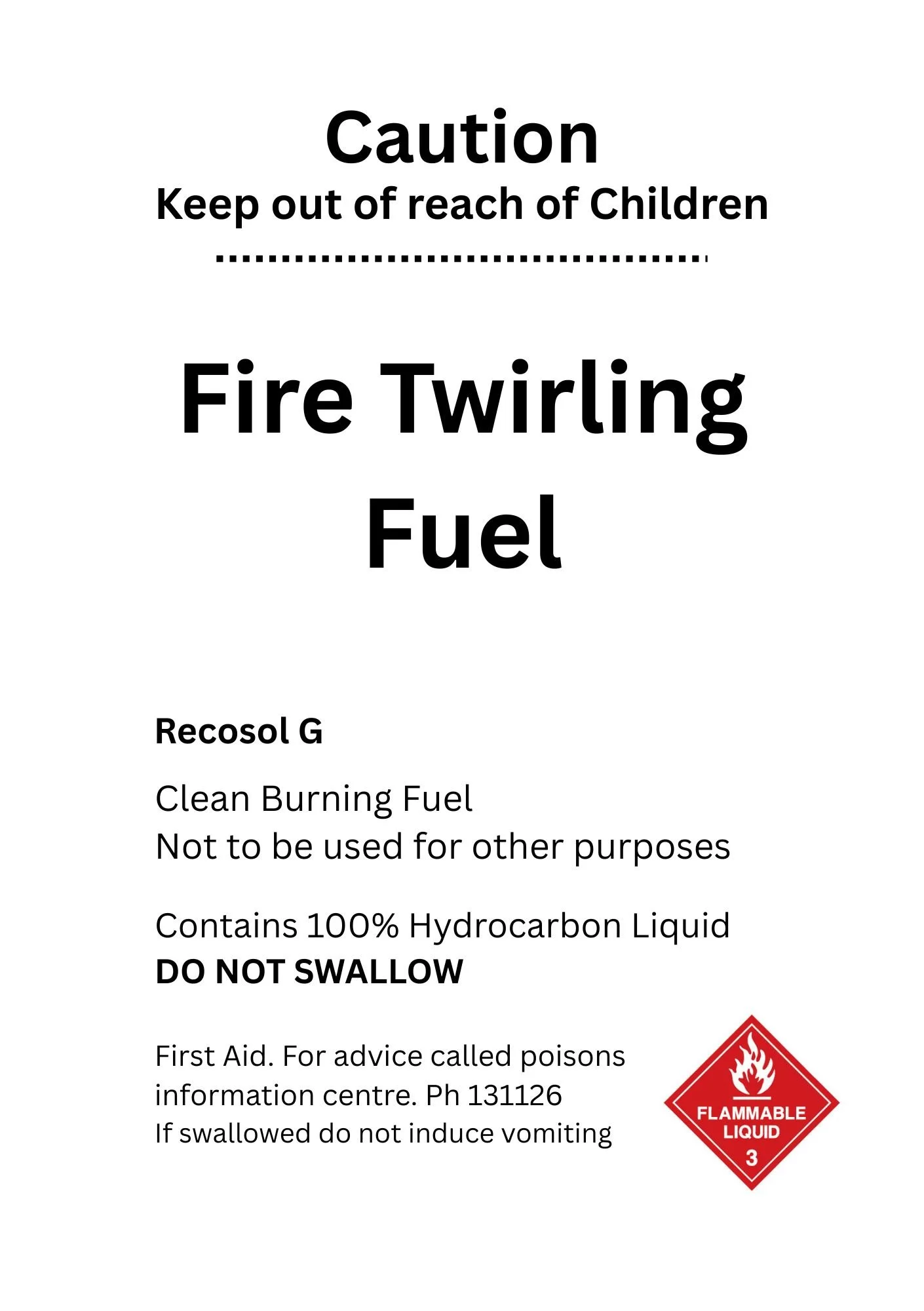 Premium Fire Twirling Fuel
