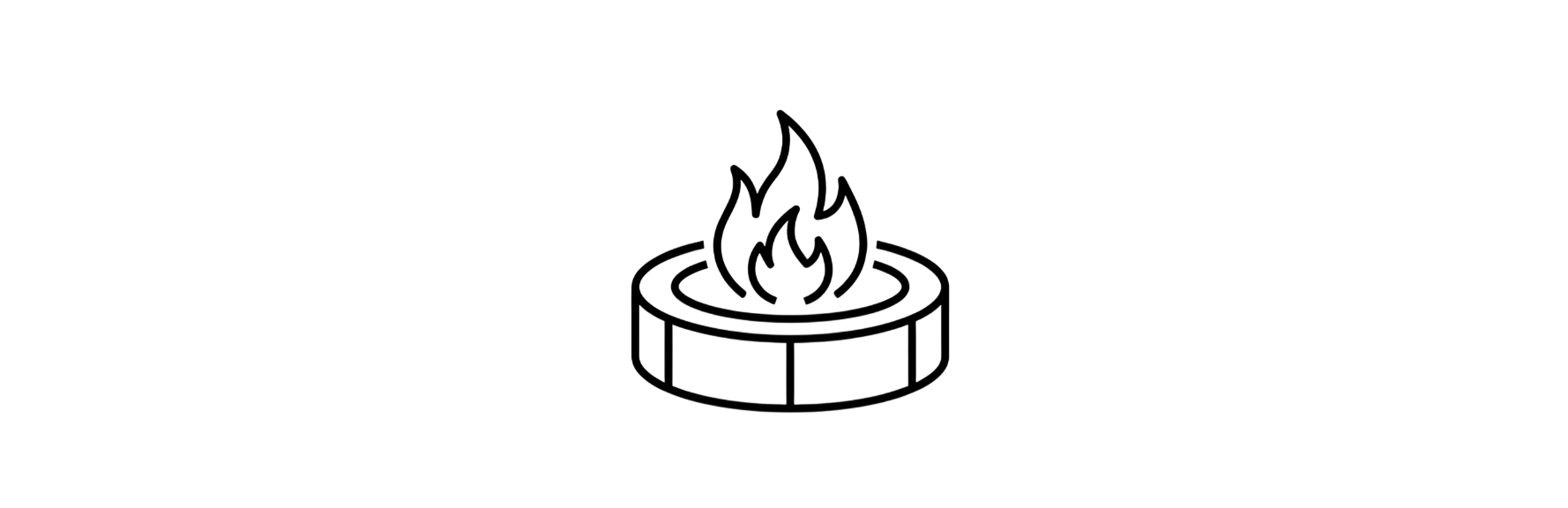 Outline of a fire pit