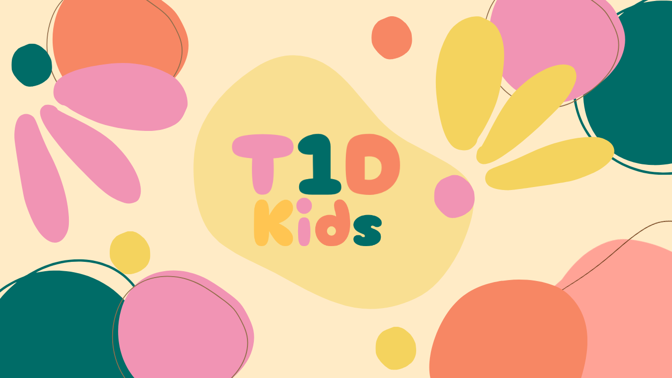 Colorful abstract background with the text 'T 10 Kids' in the center.