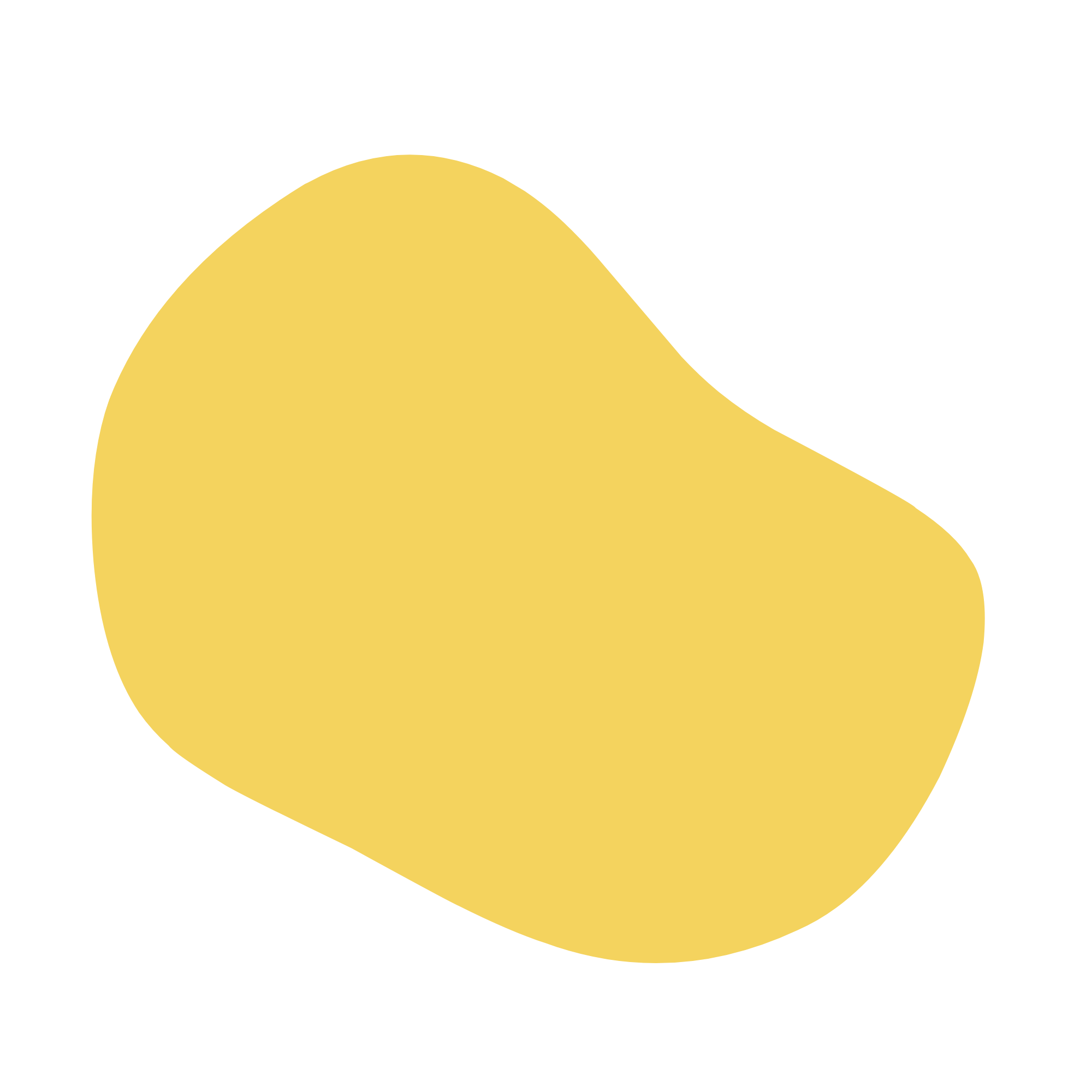 A yellow hill with a flat black top, resembling a stylized landscape or mountain silhouette.