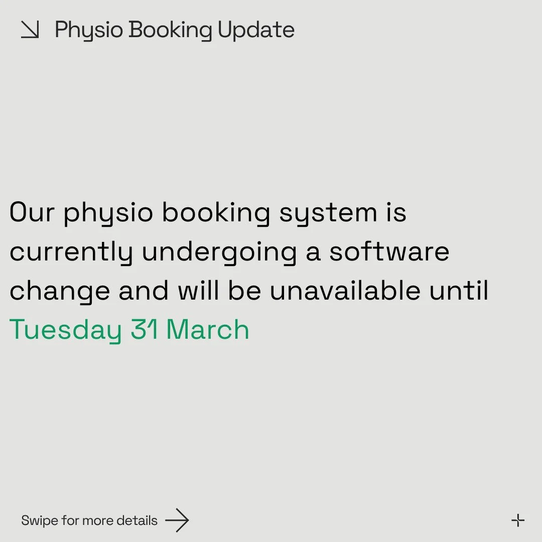 Booking System Update

Our physio booking system is currently being upgraded and will be unavailable until Tuesday 31 March.

In the meantime, please email info@methodsportsperformance.co.nz to make a booking and we&rsquo;ll get you sorted ASAP.