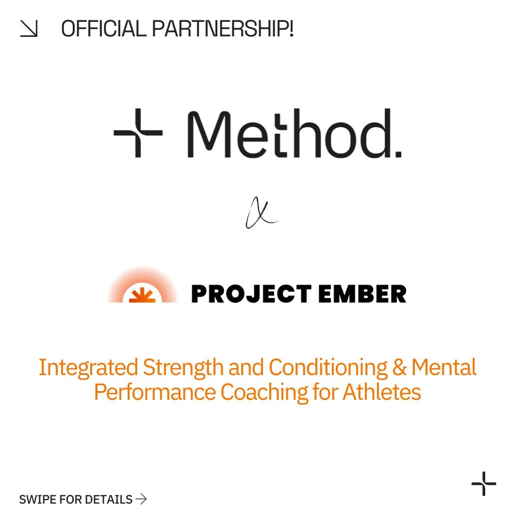 EXCITING ANNOUNCEMENT! 

Project Ember &times; Method Performance &amp; Rehab

Integrated Strength and Conditioning &amp; Mental Performance Coaching for Athletes

Project Ember and Method Performance &amp; Rehab have partnered to deliver a fully int
