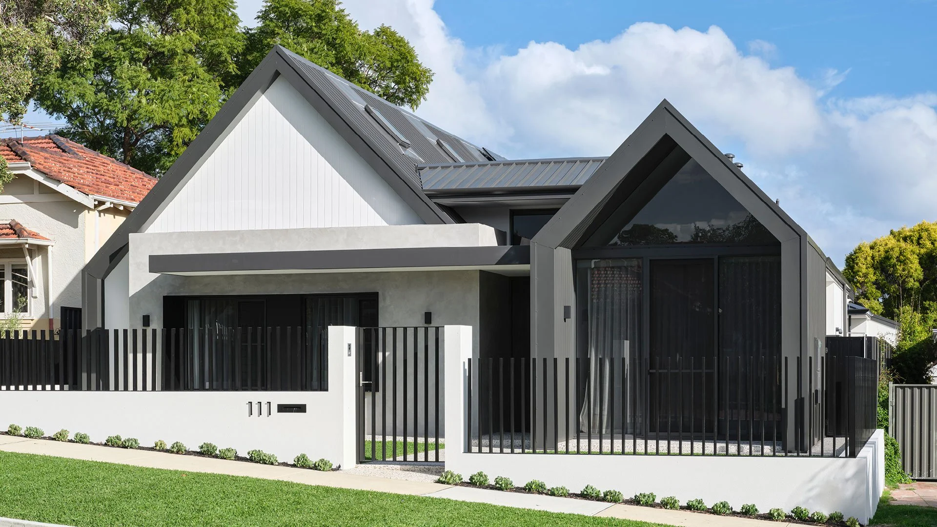 Modern Monochrome is an award-winning custom home built by Calautti Homes
