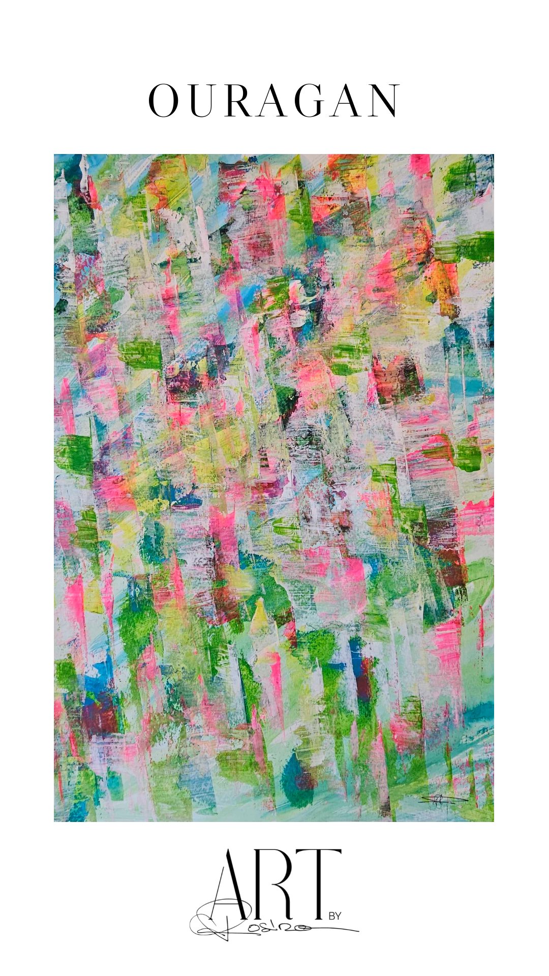 Acrylique sur papier 50 x 65 cm encadré sous verre