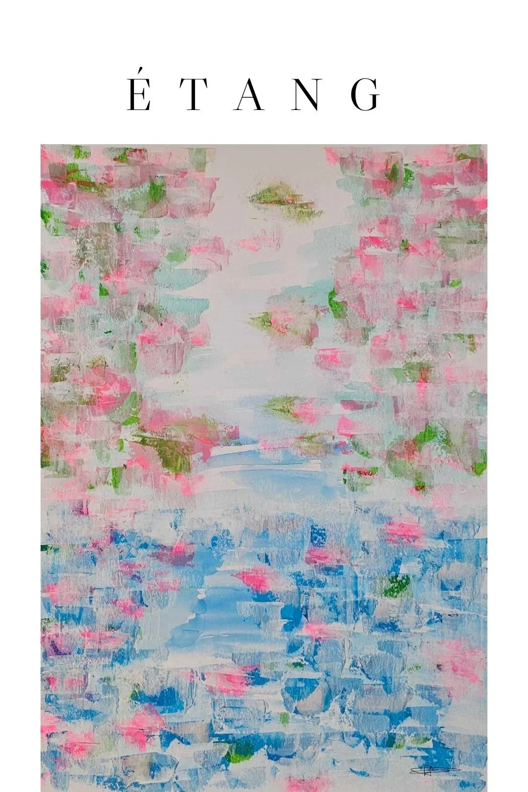 Acrylique sur papier 50 x 65 cm encadré sous verre