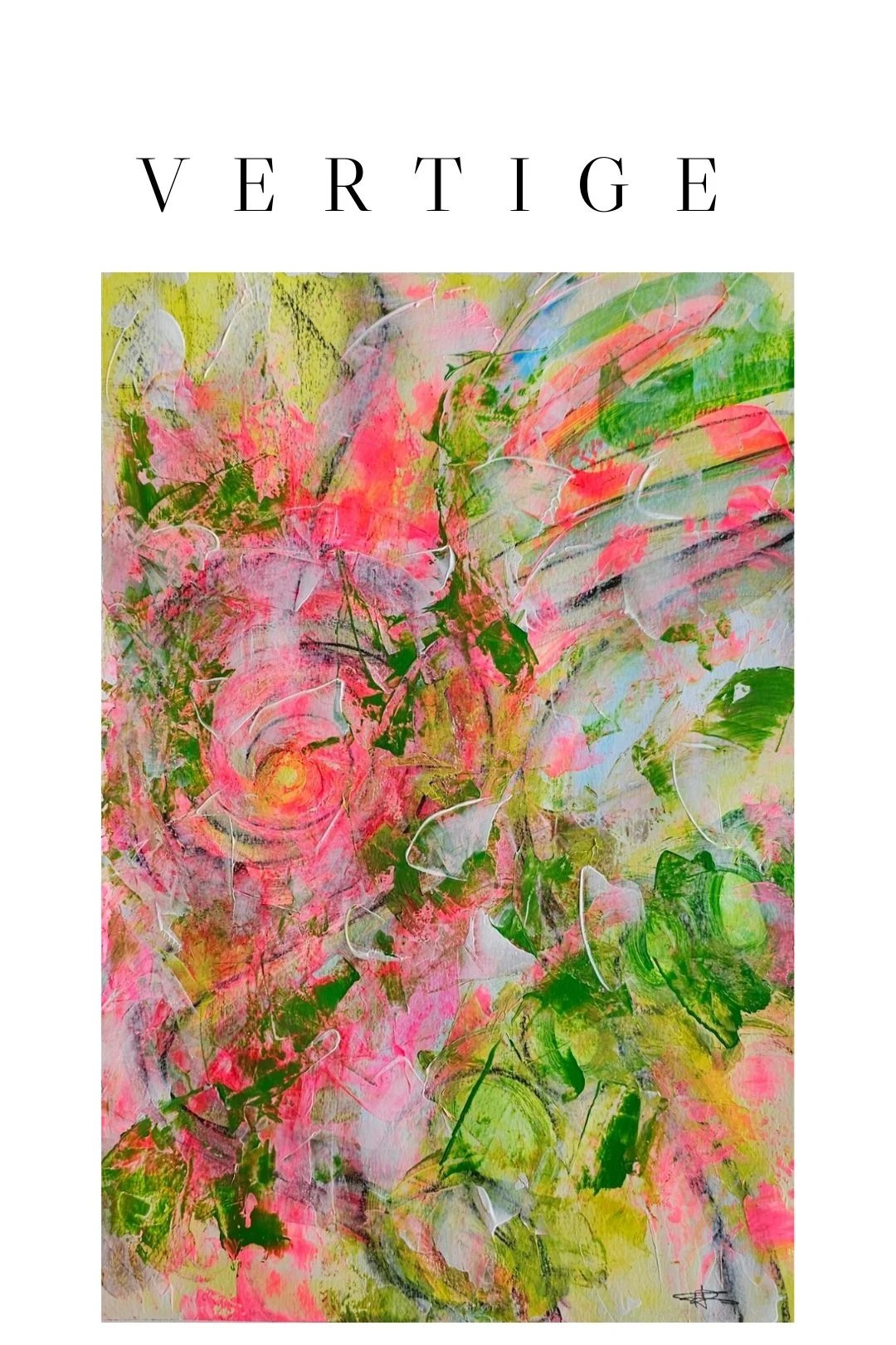 Acrylique - fusain - aquarelle - gouache sur papier 50 x 65 cm encadré sous verre