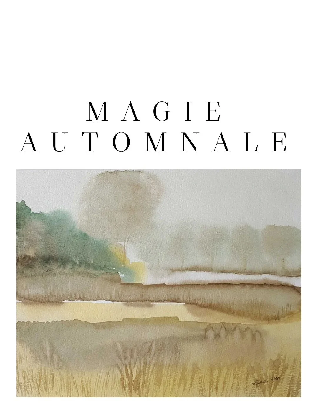 Aquarelle sur papier 32 x 42 cm encadré sous verre