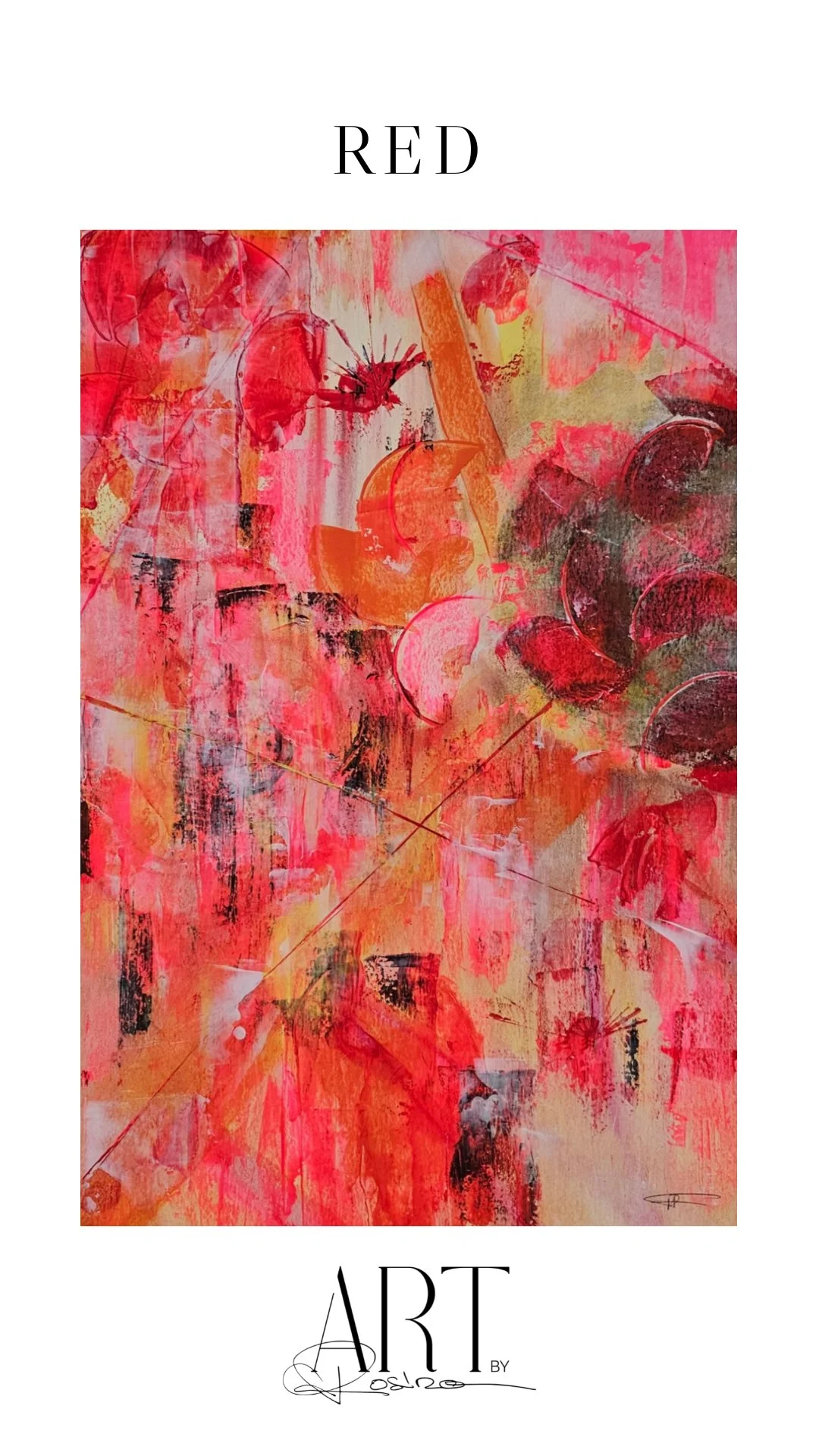 Acrylique sur papier 50 x 65 cm encadré sous verre