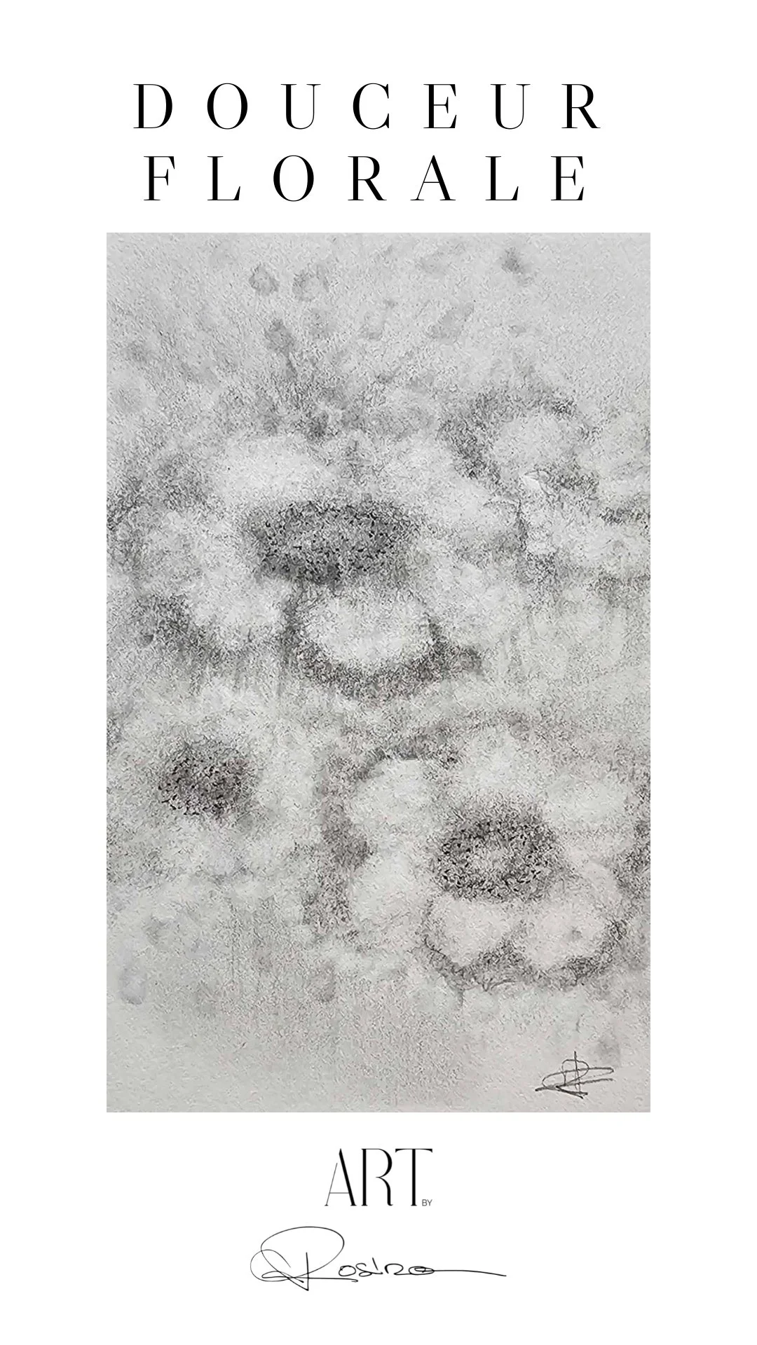 Crayon 30 x 40 encadré sous verre