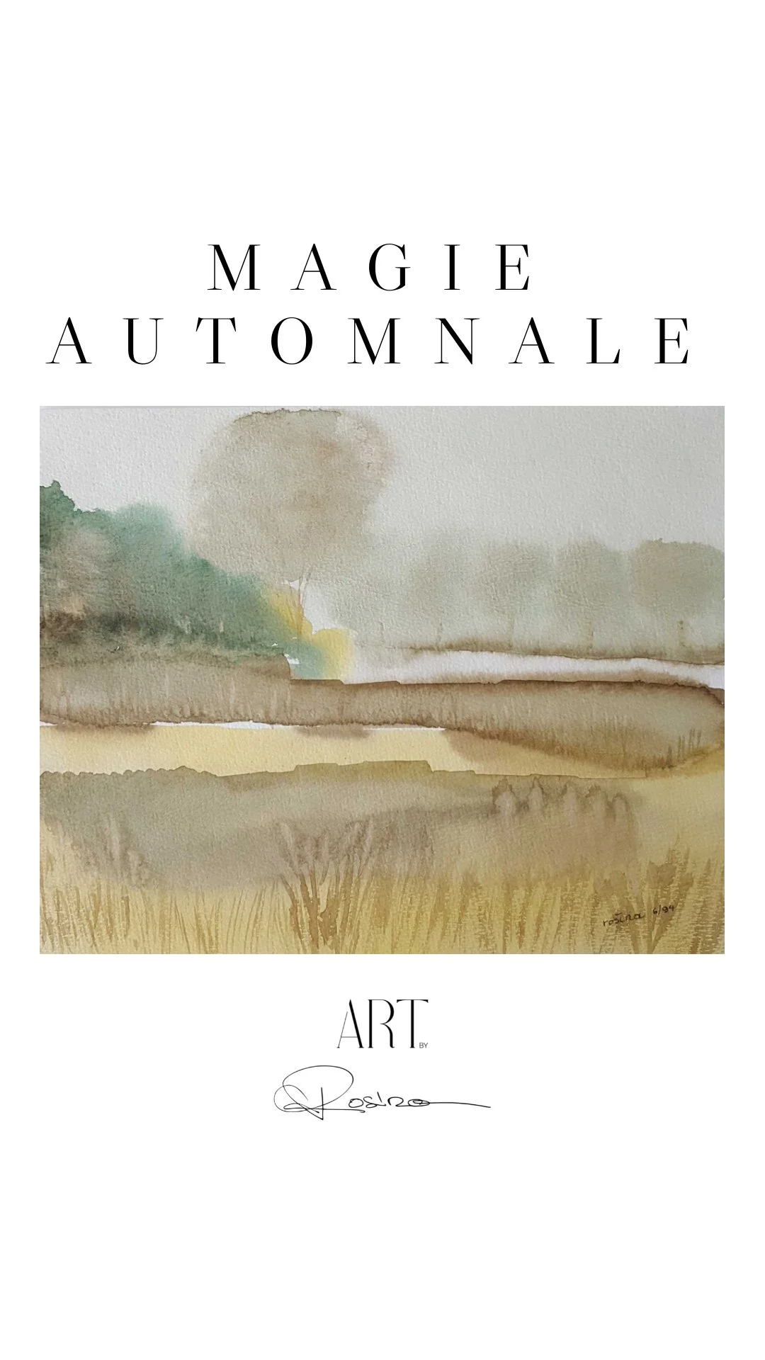 Aquarelle sur papier 32 x 42 cm encadré sous verre