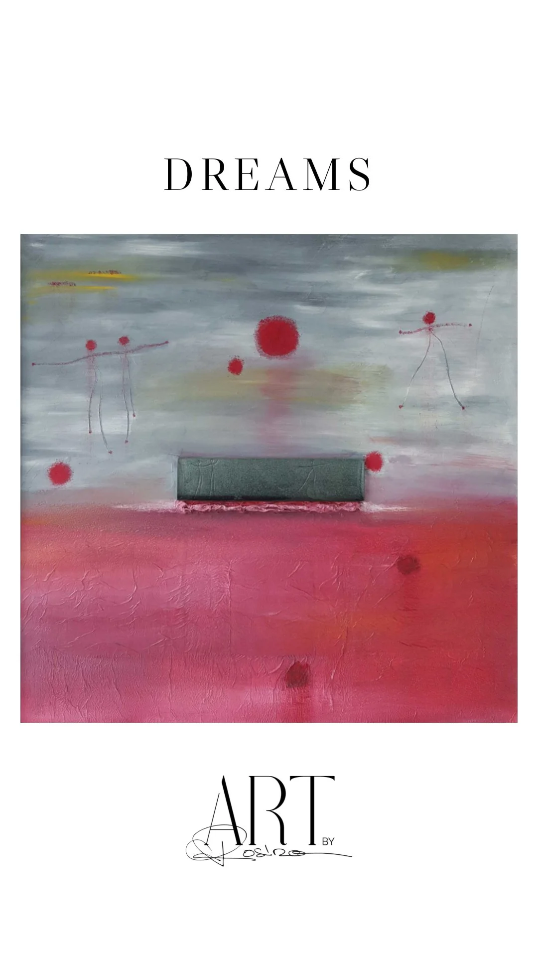 Huile sur canvas 80 x 80 cm encadré