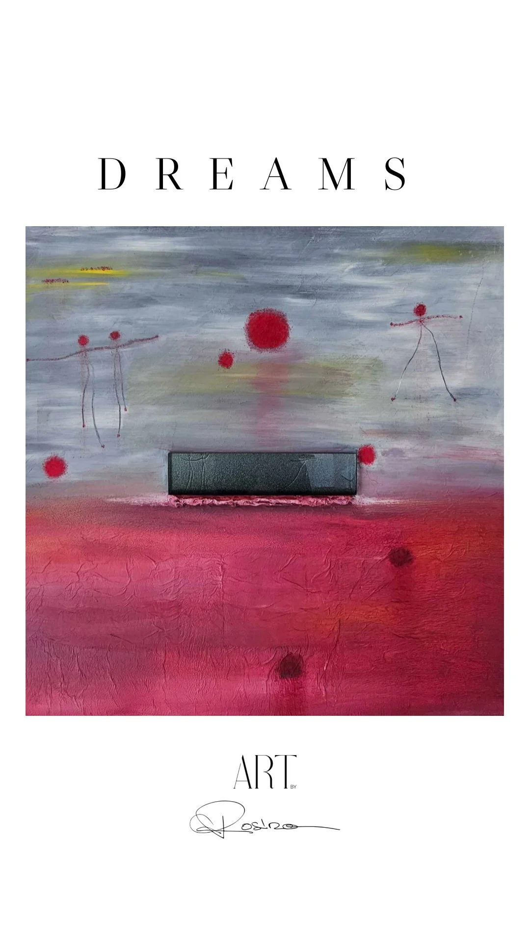 Huile sur canvas 80 x 80 cm encadré