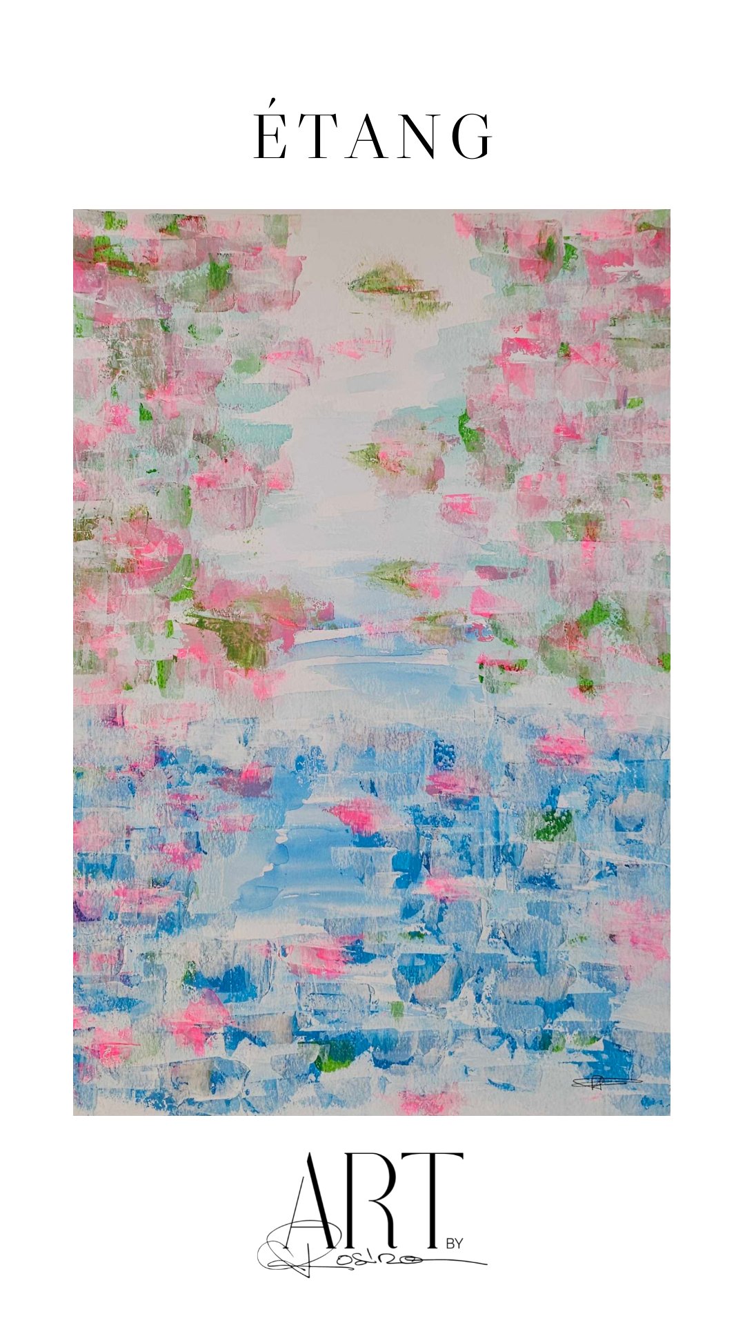 Acrylique sur papier 50 x 65 cm encadré sous verre