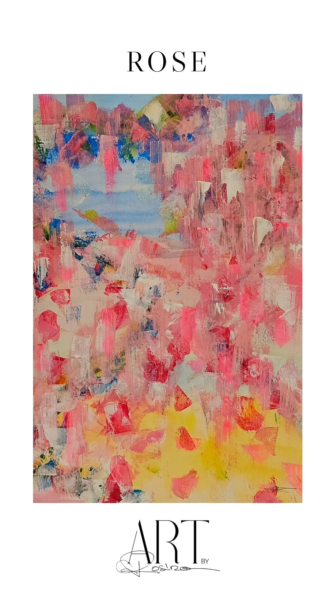 Acrylique sur papier 50 x 65 cm encadré sous verre