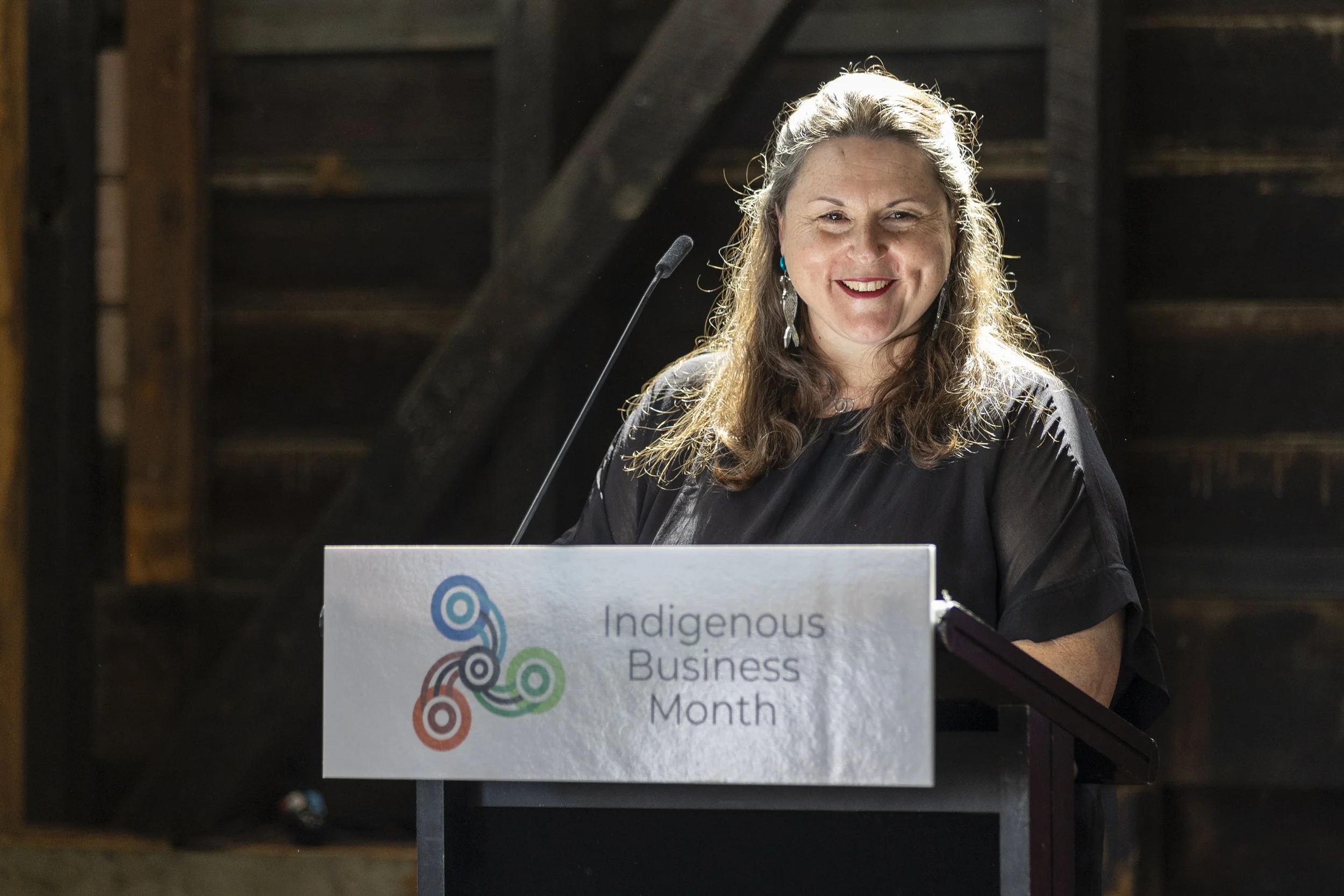 Michelle Evans at the Indigenous Business Month awards