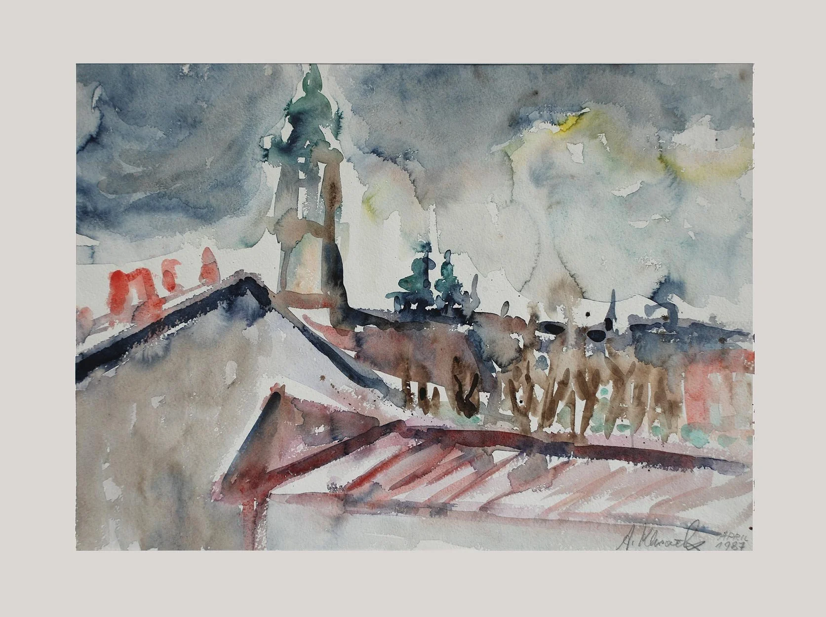 „FÖHN“
1987-9. AQ.
M.P. - 65x50cm