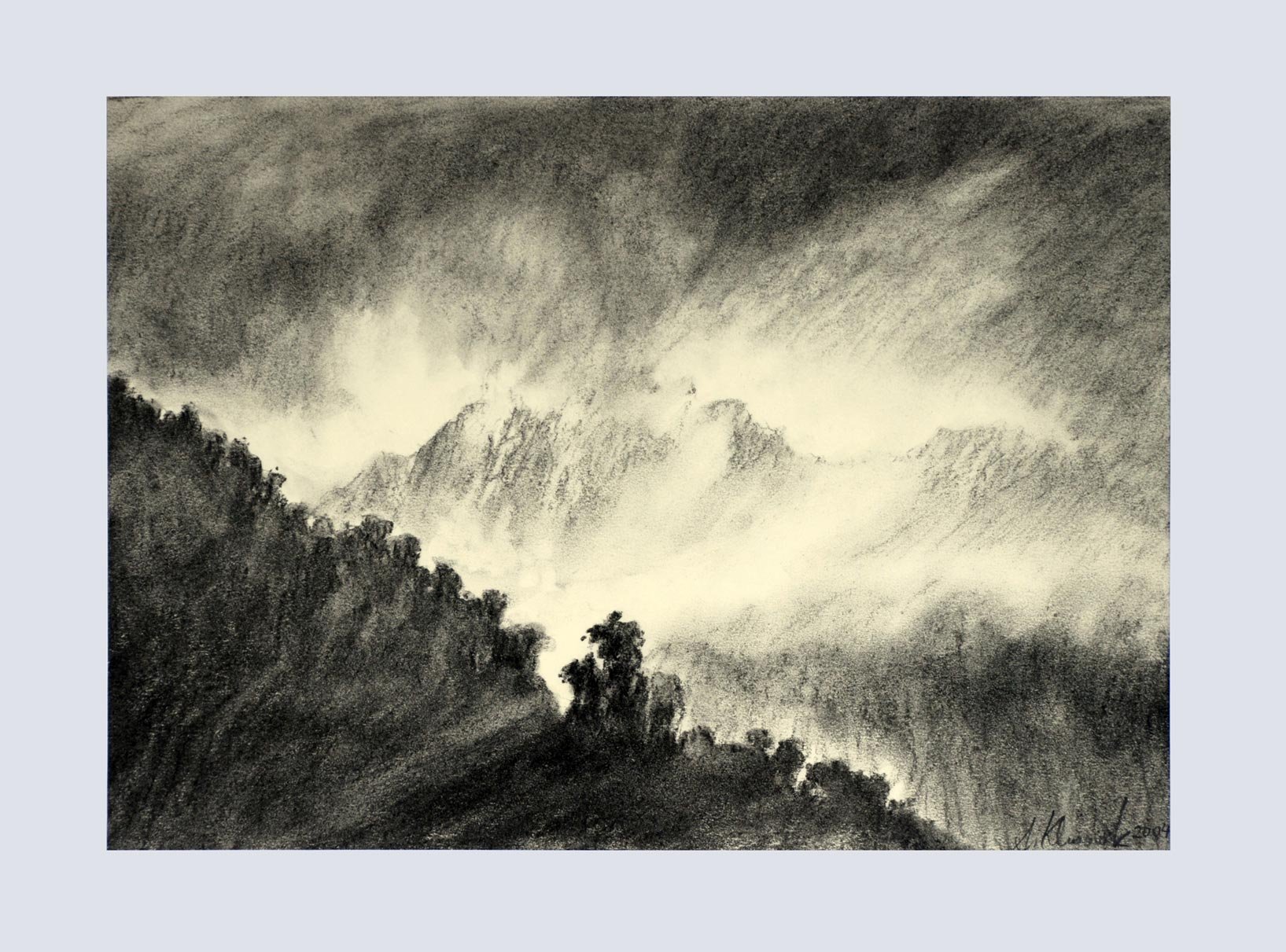 „NEUSEELAND“
2004-9. KOHLE
M.P. - 65x50cm