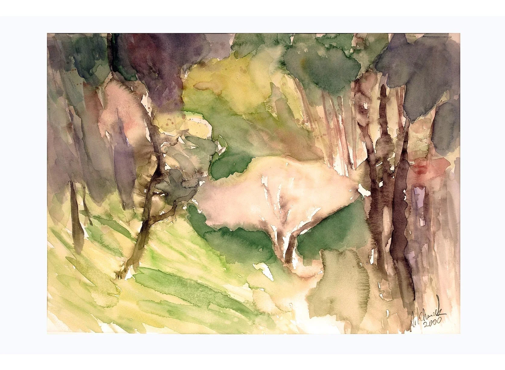 „BLÜHENDER BAUM“
2000-7. AQ.
M.P. - 65x50cm